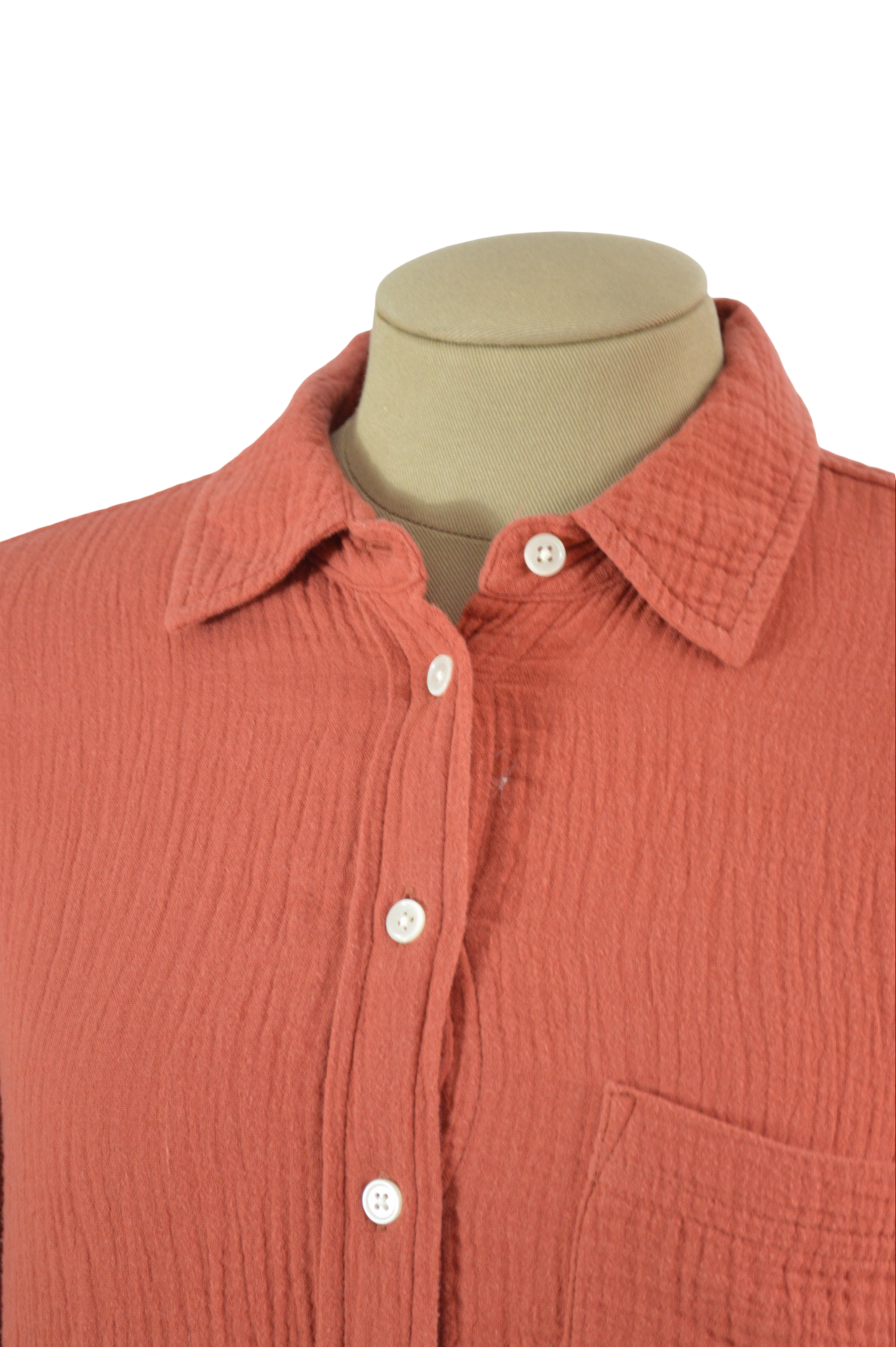 Camisa Terracota Algodón