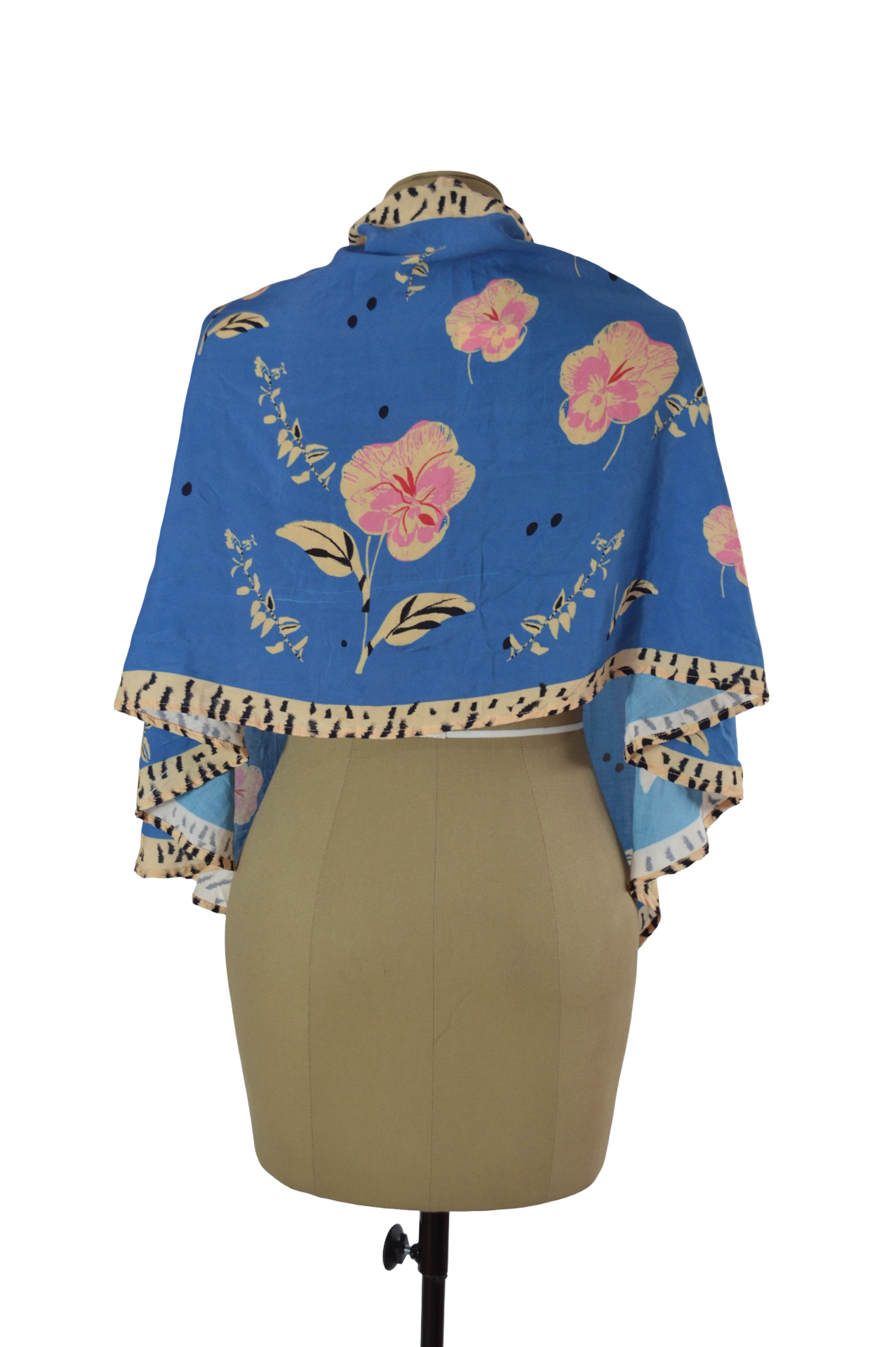 Pareo corto Azúl Estampado Flores