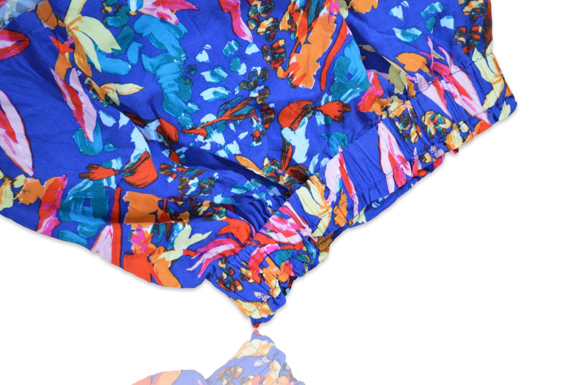 Short Azul Rey Ligero Estampado Floral