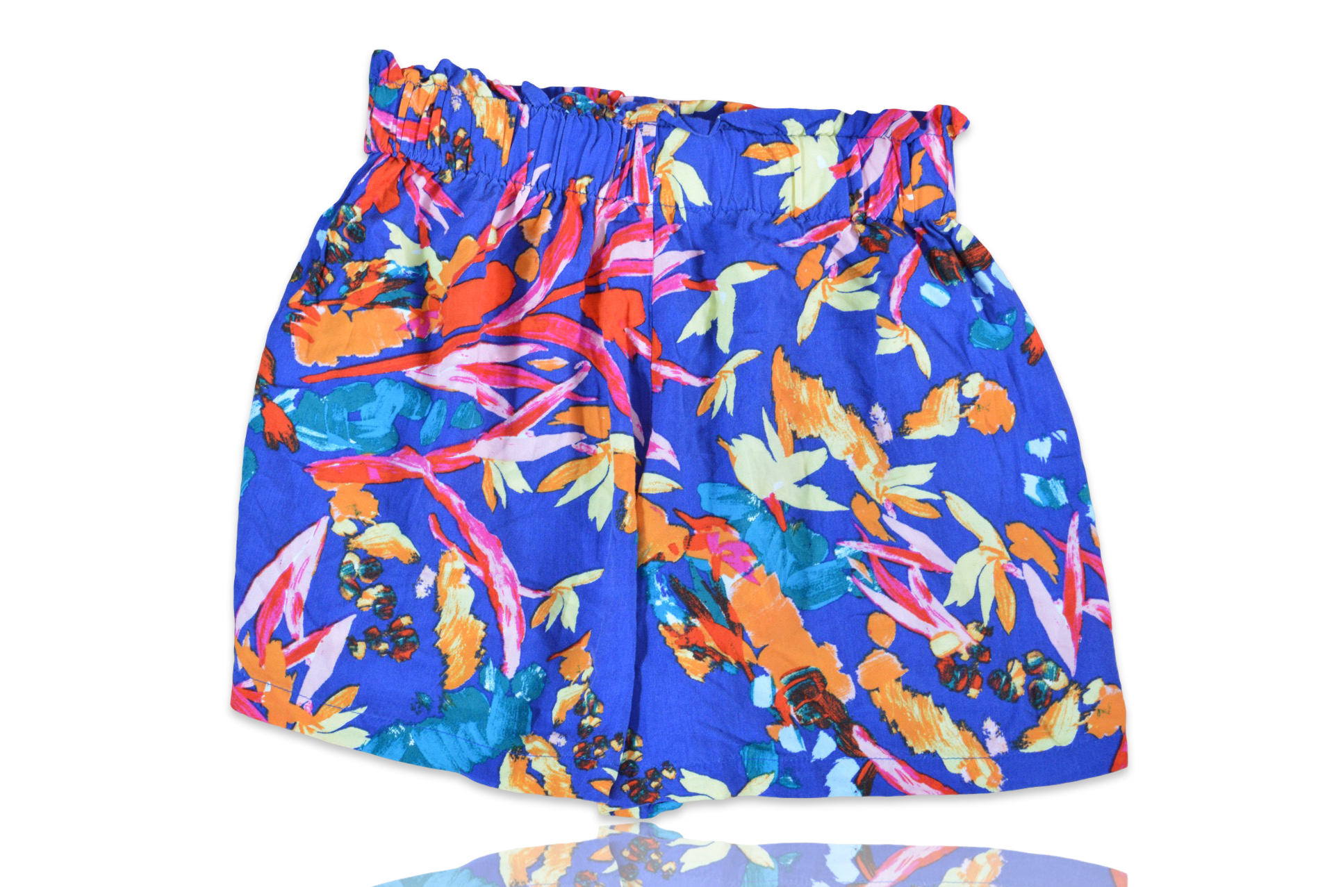 Short Azul Rey Ligero Estampado Floral