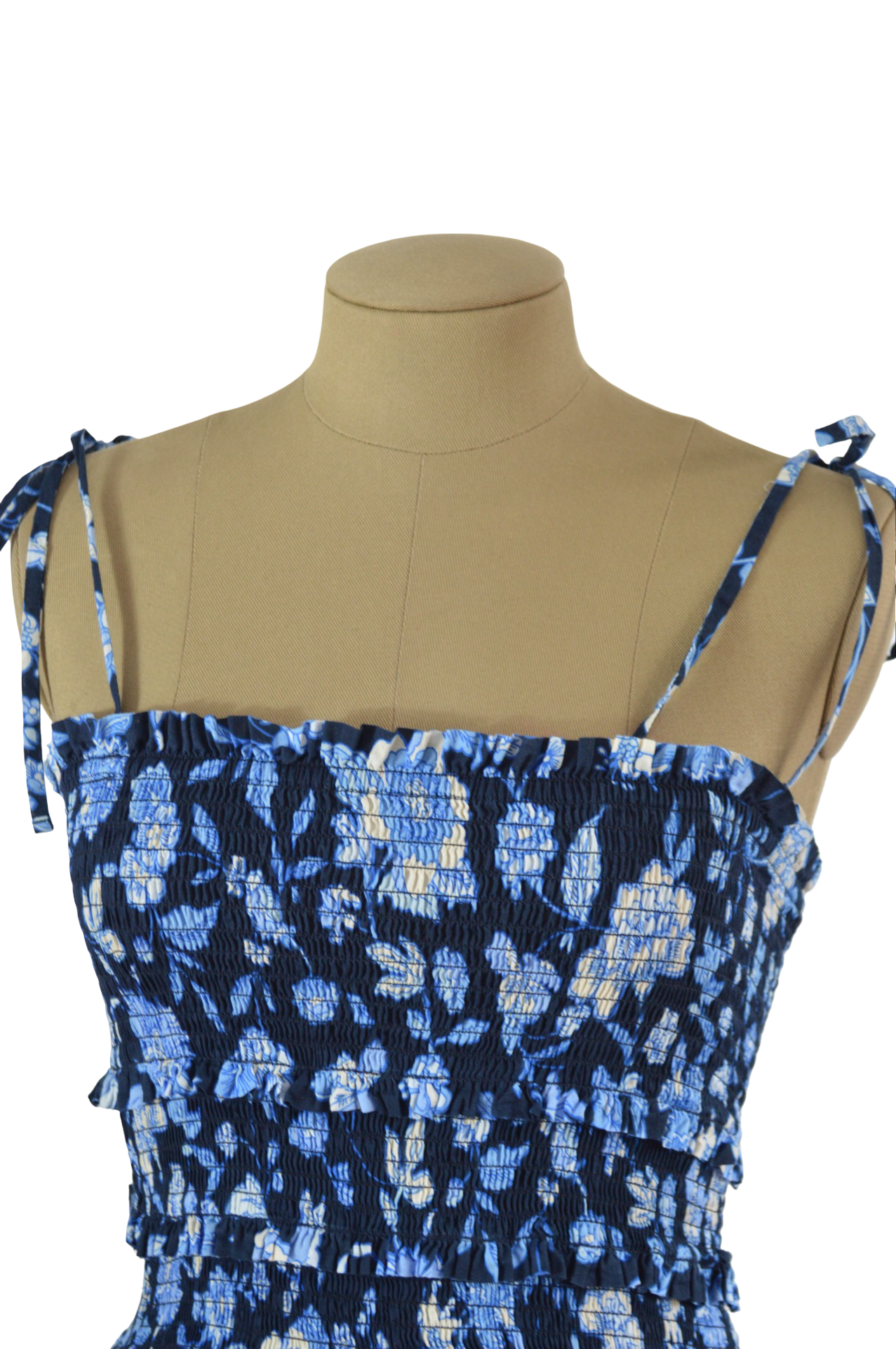 Vestido Largo Negro Azul con Resorte