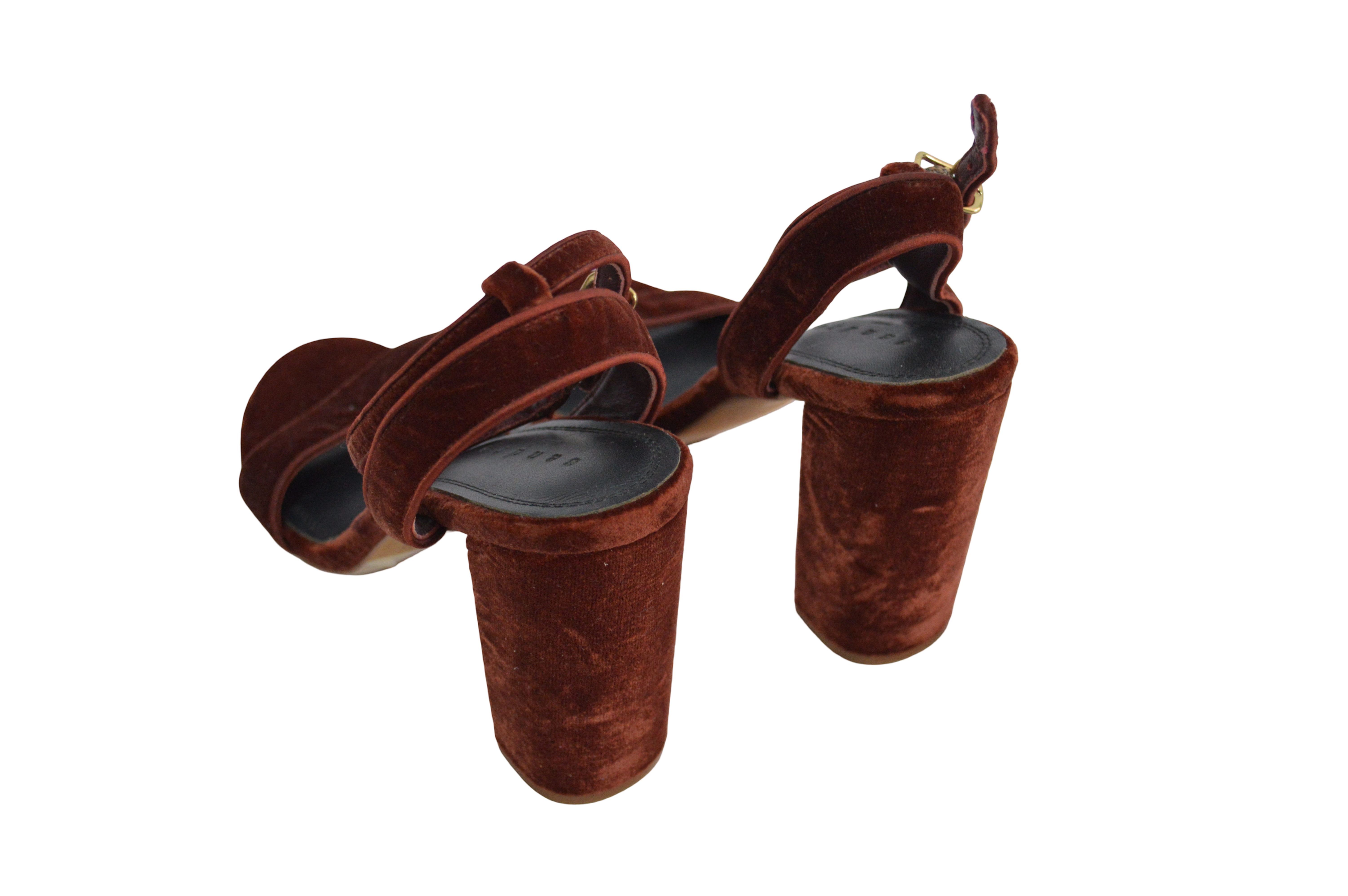 Sandalias de Tacón Vinotinto