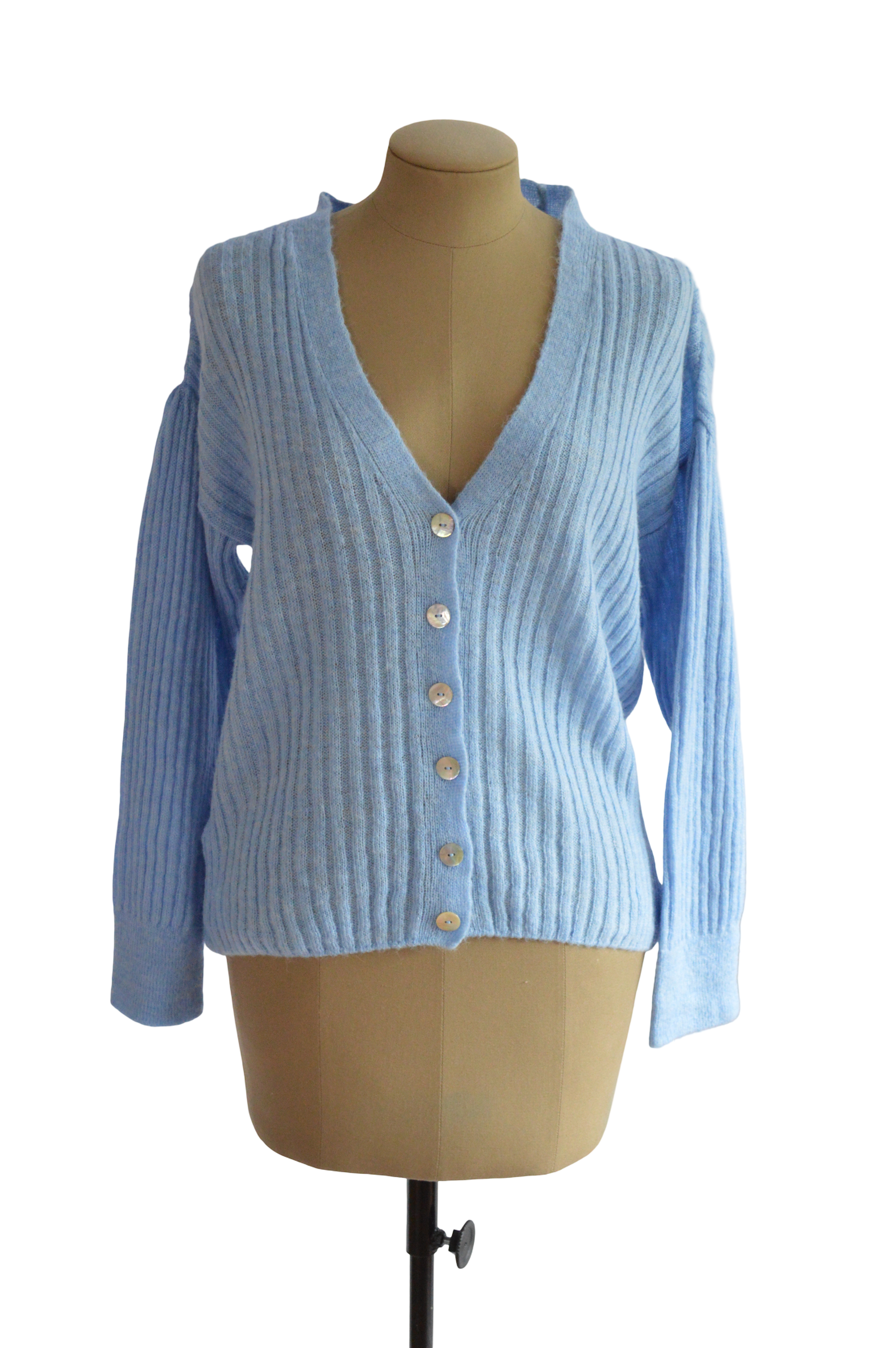 Cárdigan Azul Liviano Talla L