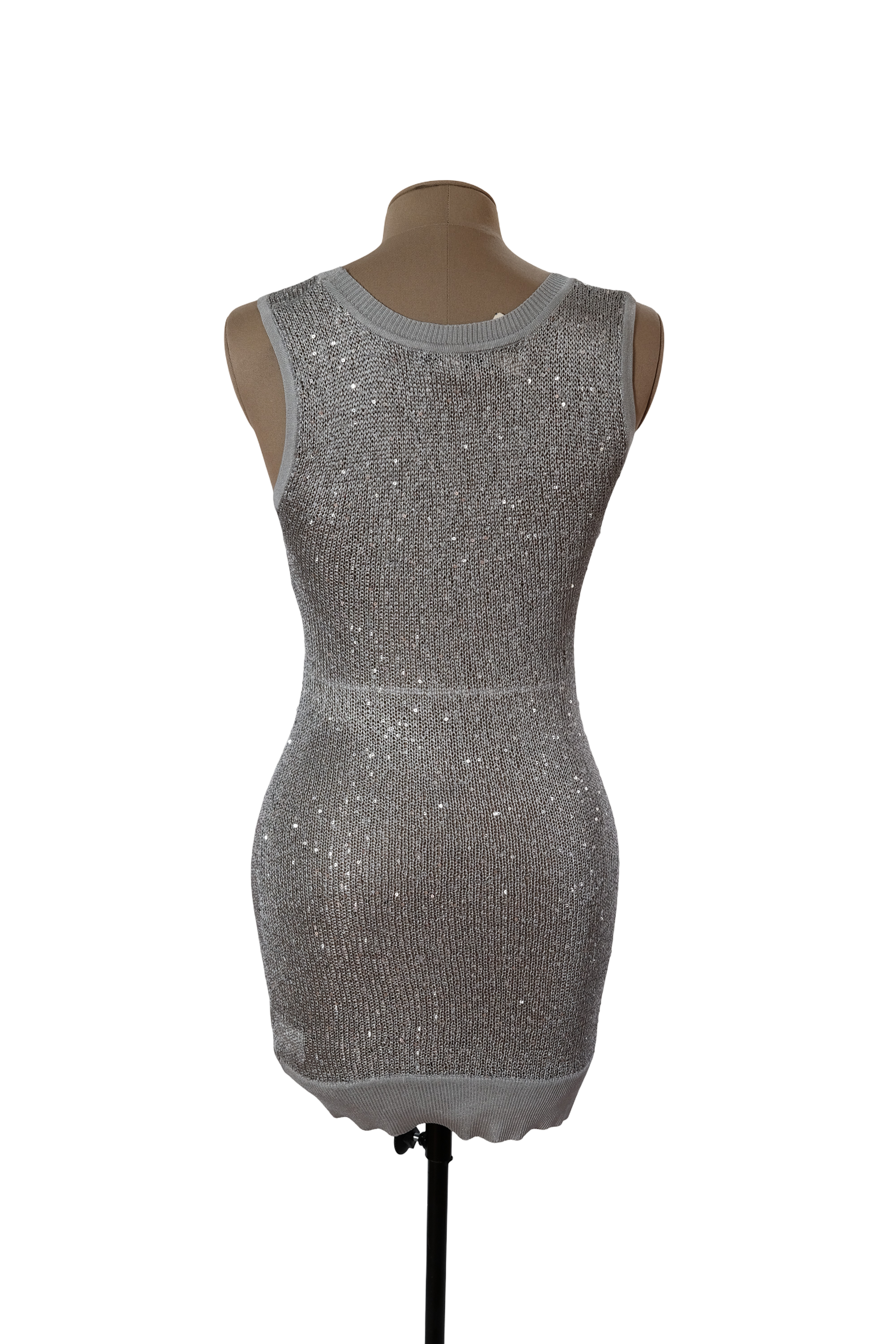 Vestido Plateado Lentejuelas