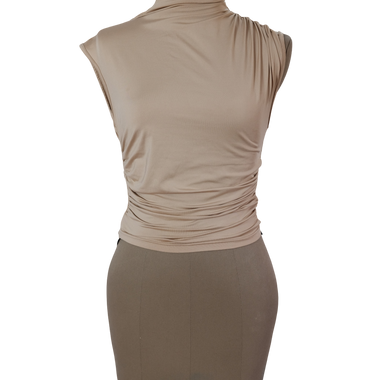 Blusa Beige Con Resorte