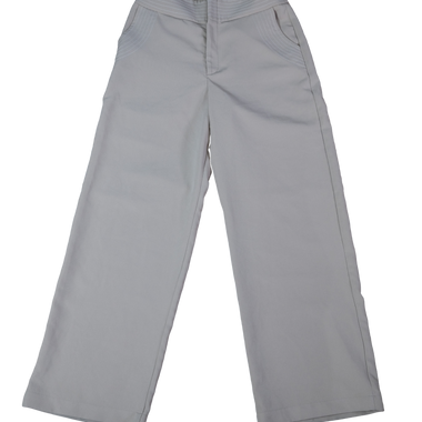 Pantalón Caqui Pespuntes Blancos