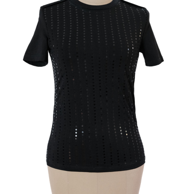 CAMISETA NEGRA LENTEJUELAS TALLA S