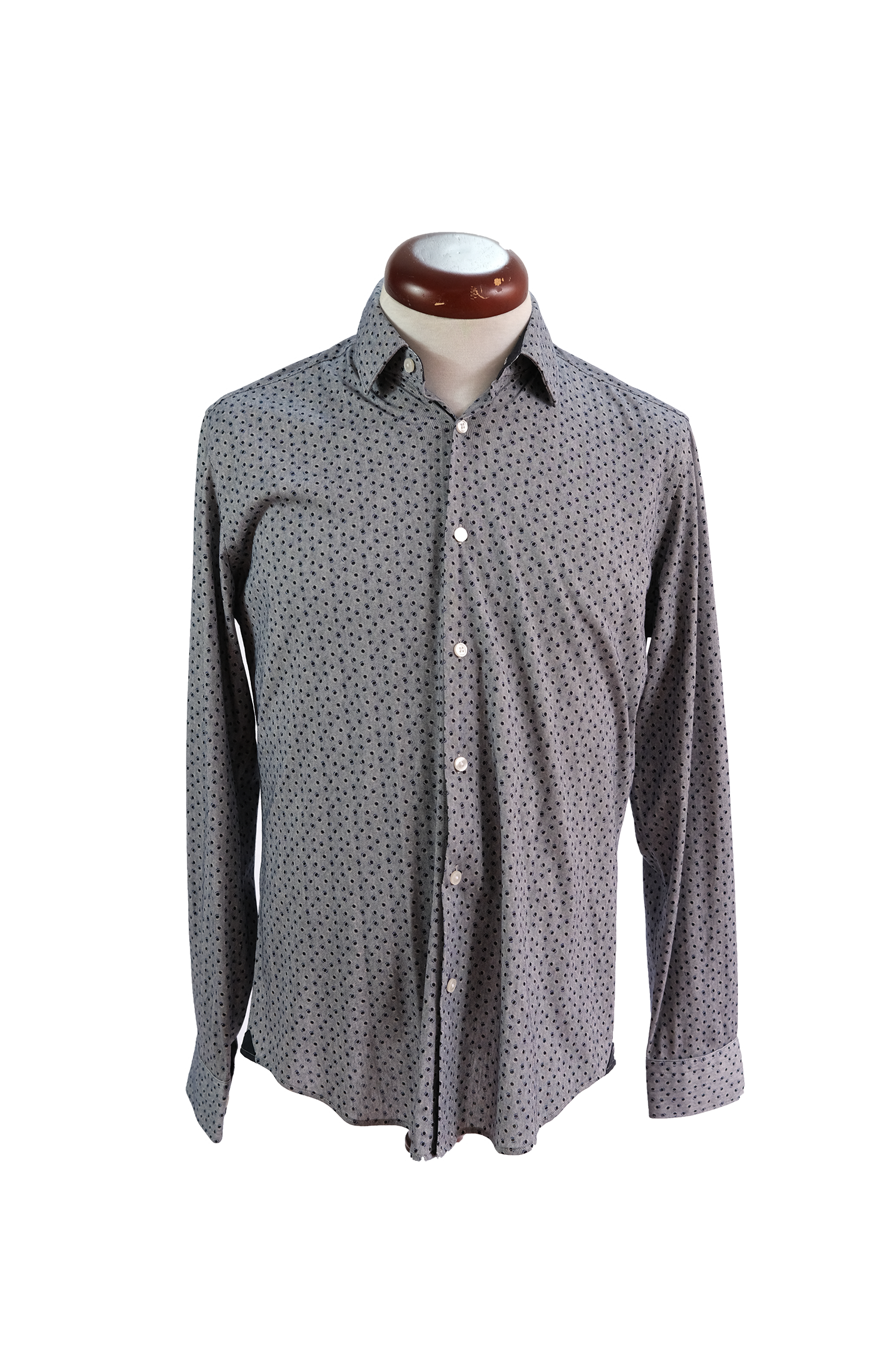 Camisa Azul Claro Puntos Oscuros