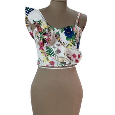 Top Blanco Estampado Floral