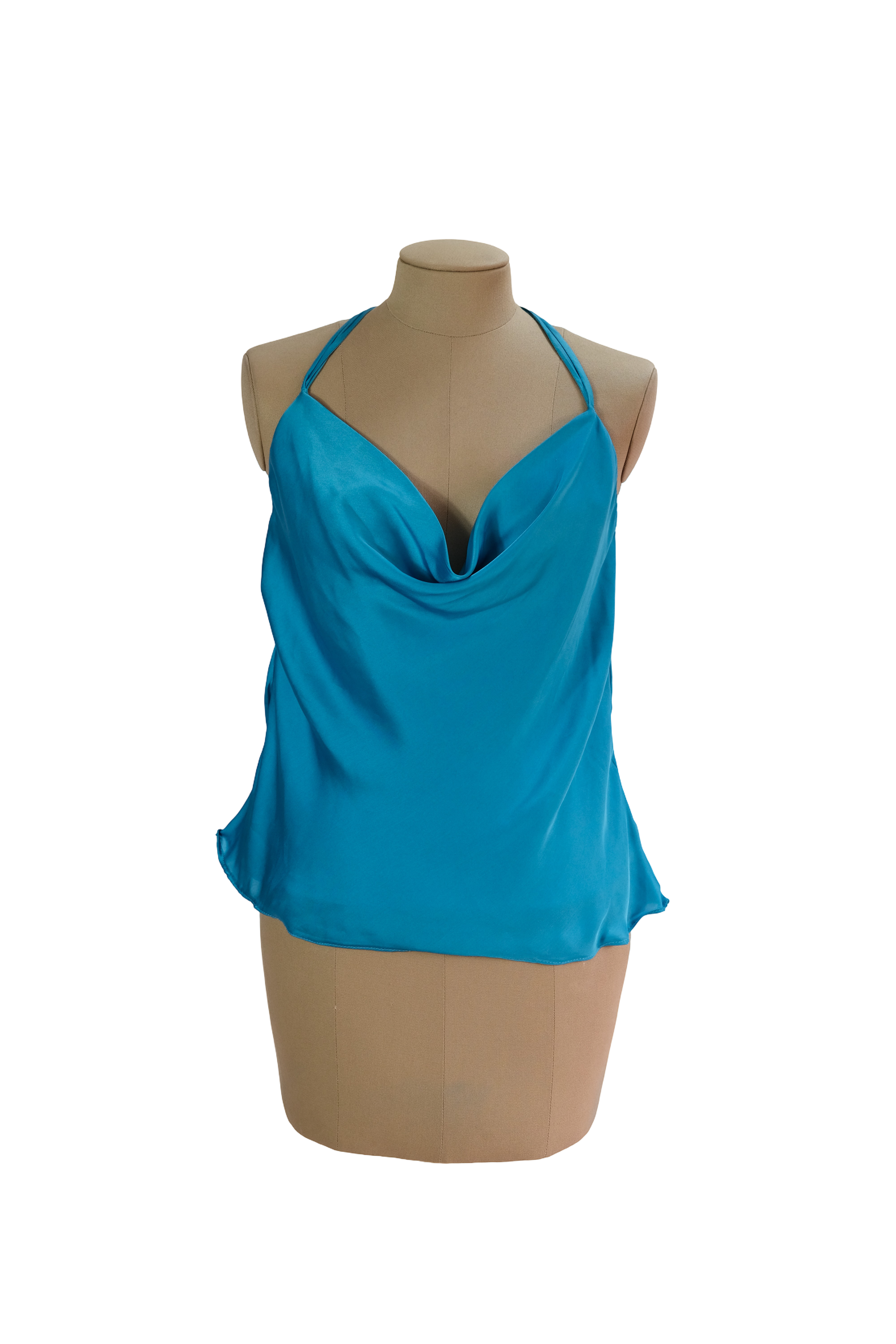 Blusa Azul Esmeralda Seda