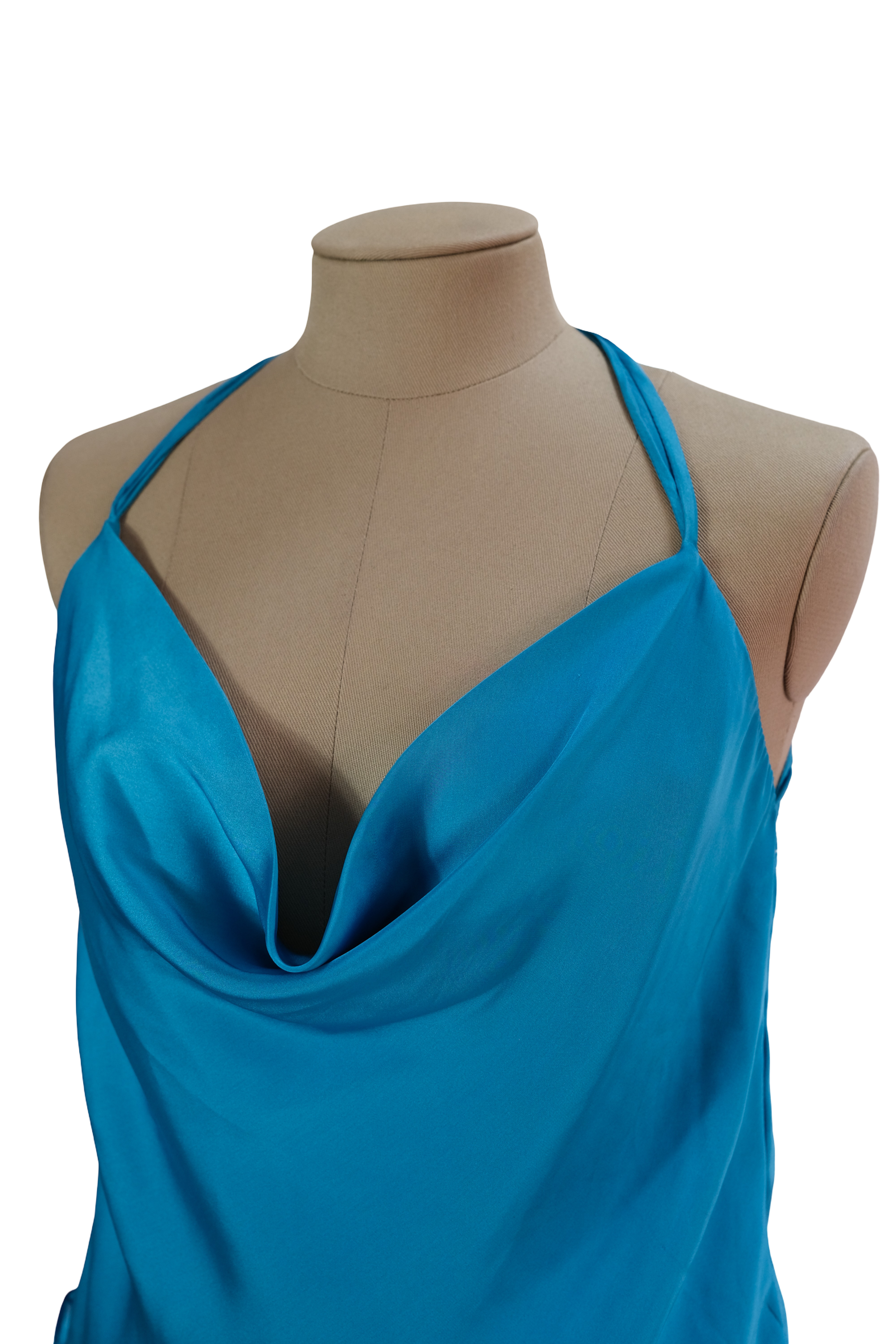 Blusa Azul Esmeralda Seda