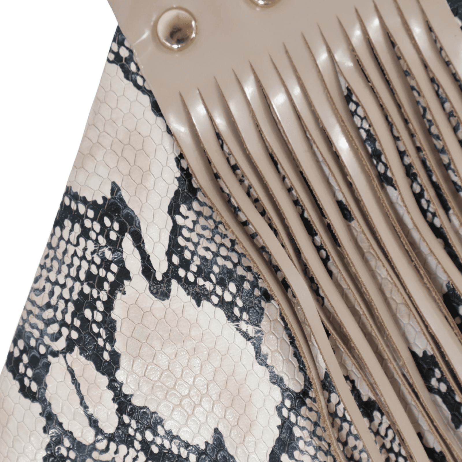 Cartera de Mano Flecos Beige