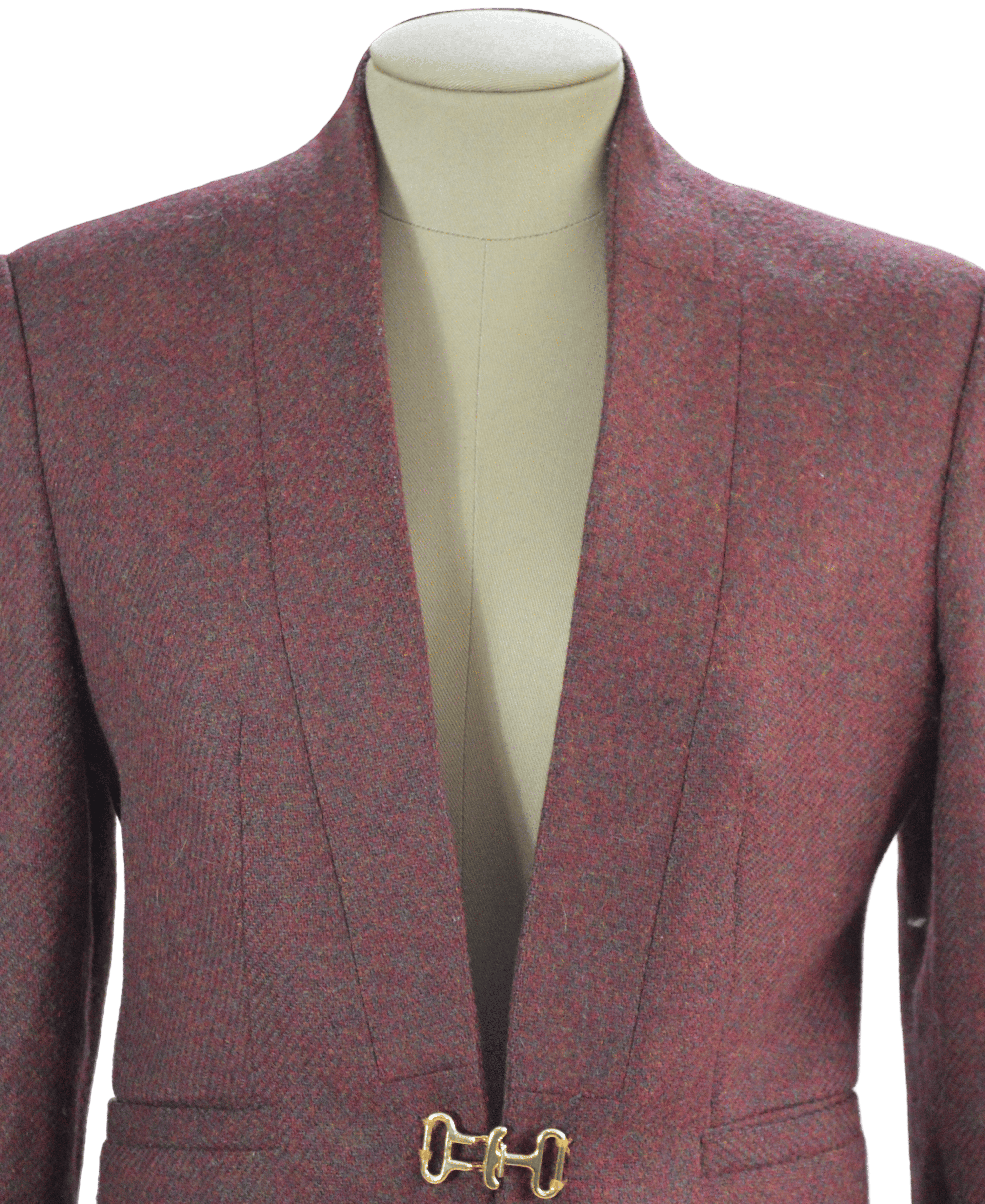 Blazer Paño Vinotinto Con Pintas multicolor