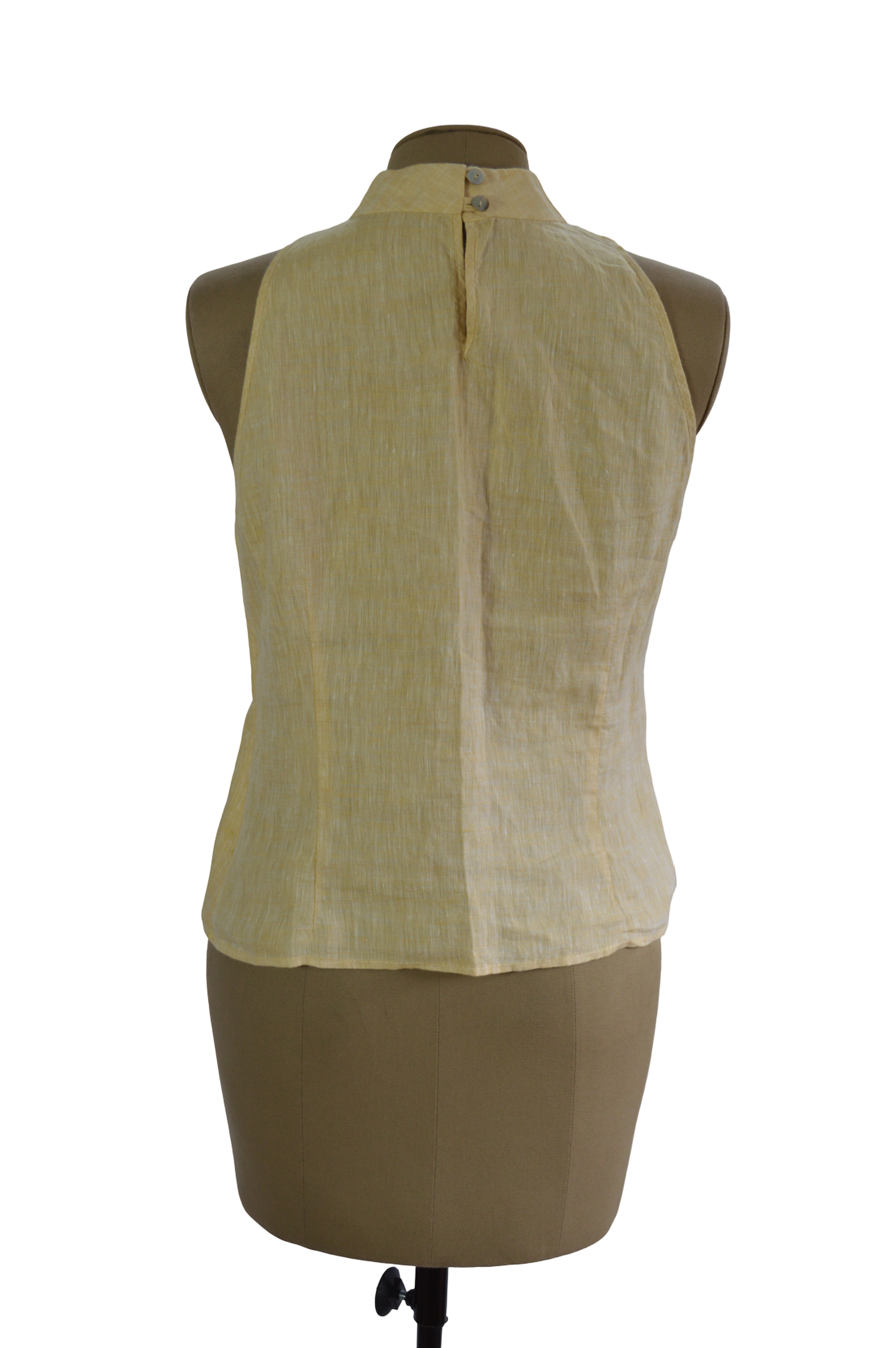 Blusa Lino Manga Sisa Amarilla