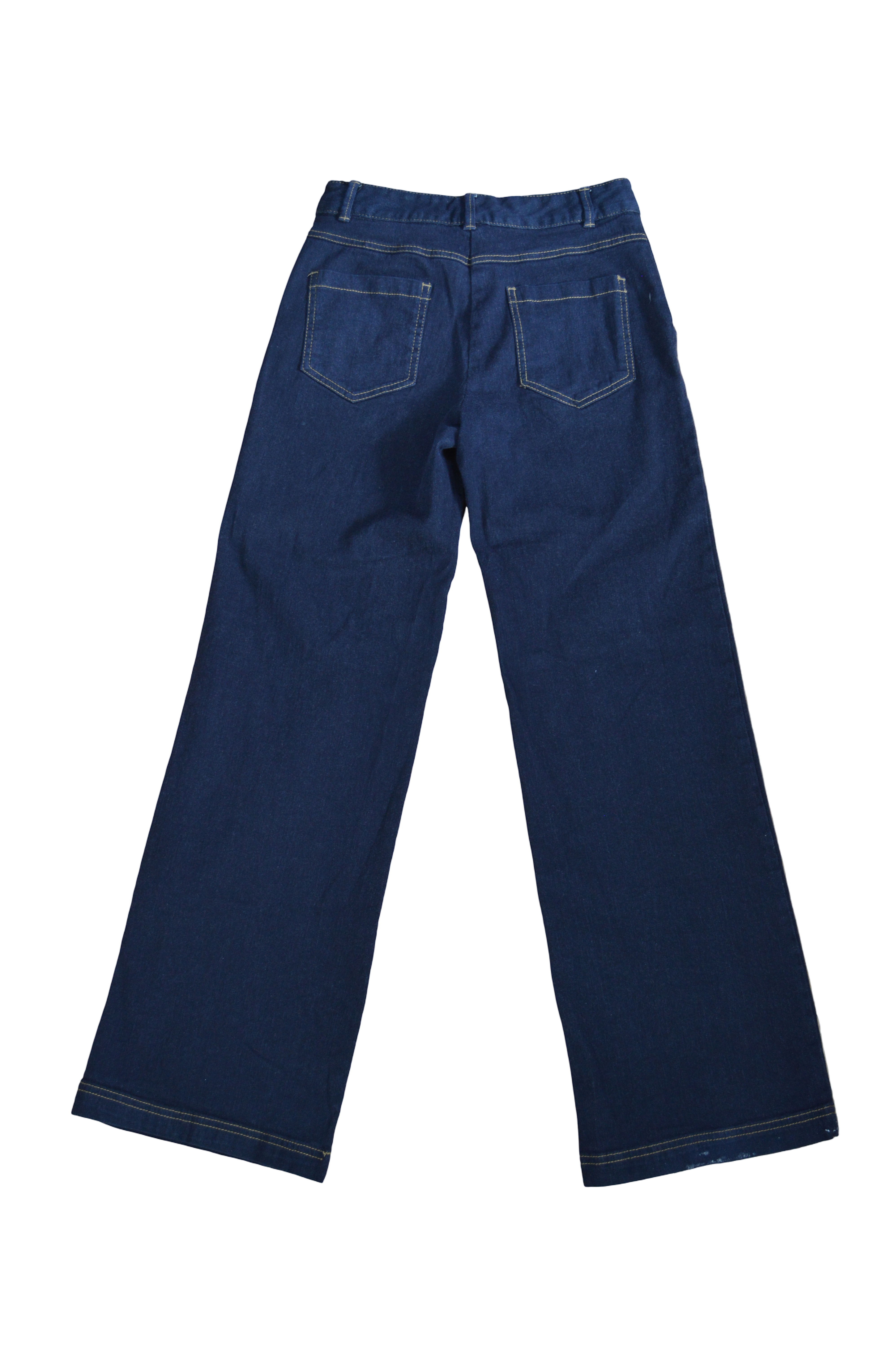 JEAN BOTA ANCHA LISO AZUL OSCURO TALLA S