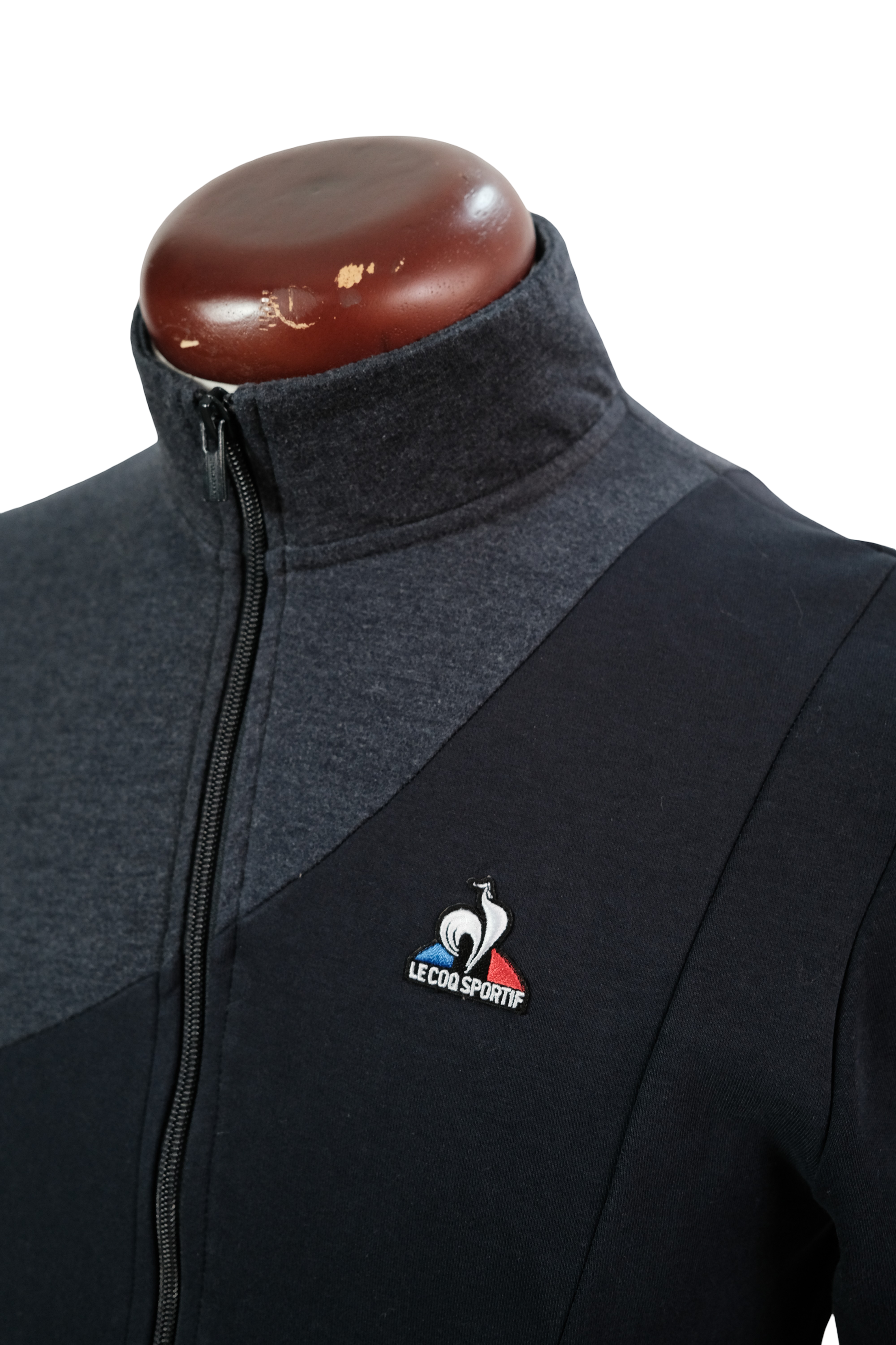 Chaqueta Azul Franja Gris Cremallera