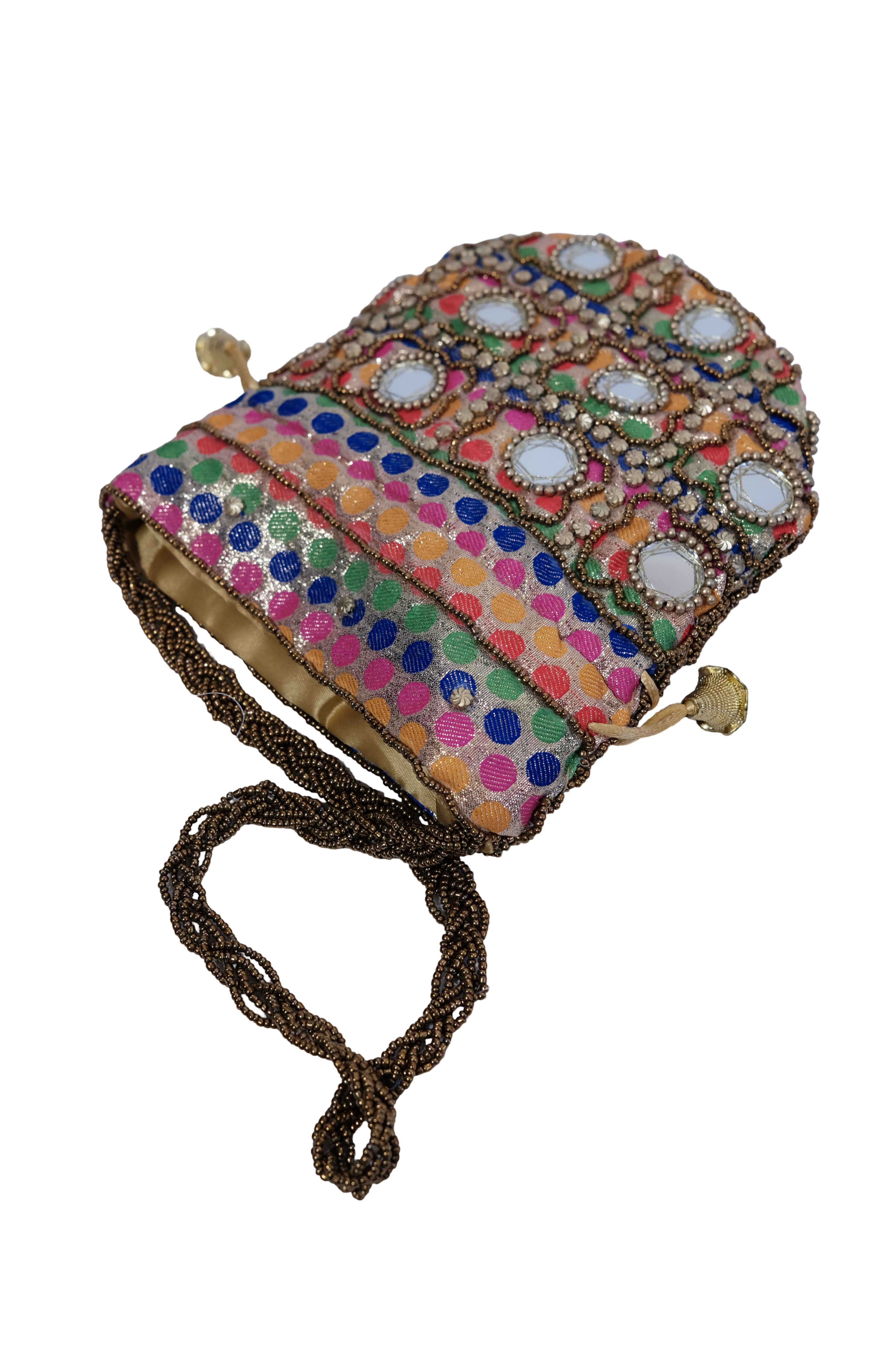 Mochila Pequeña Dorada Multicolor