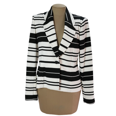 Blazer Blanco Negro Lineas