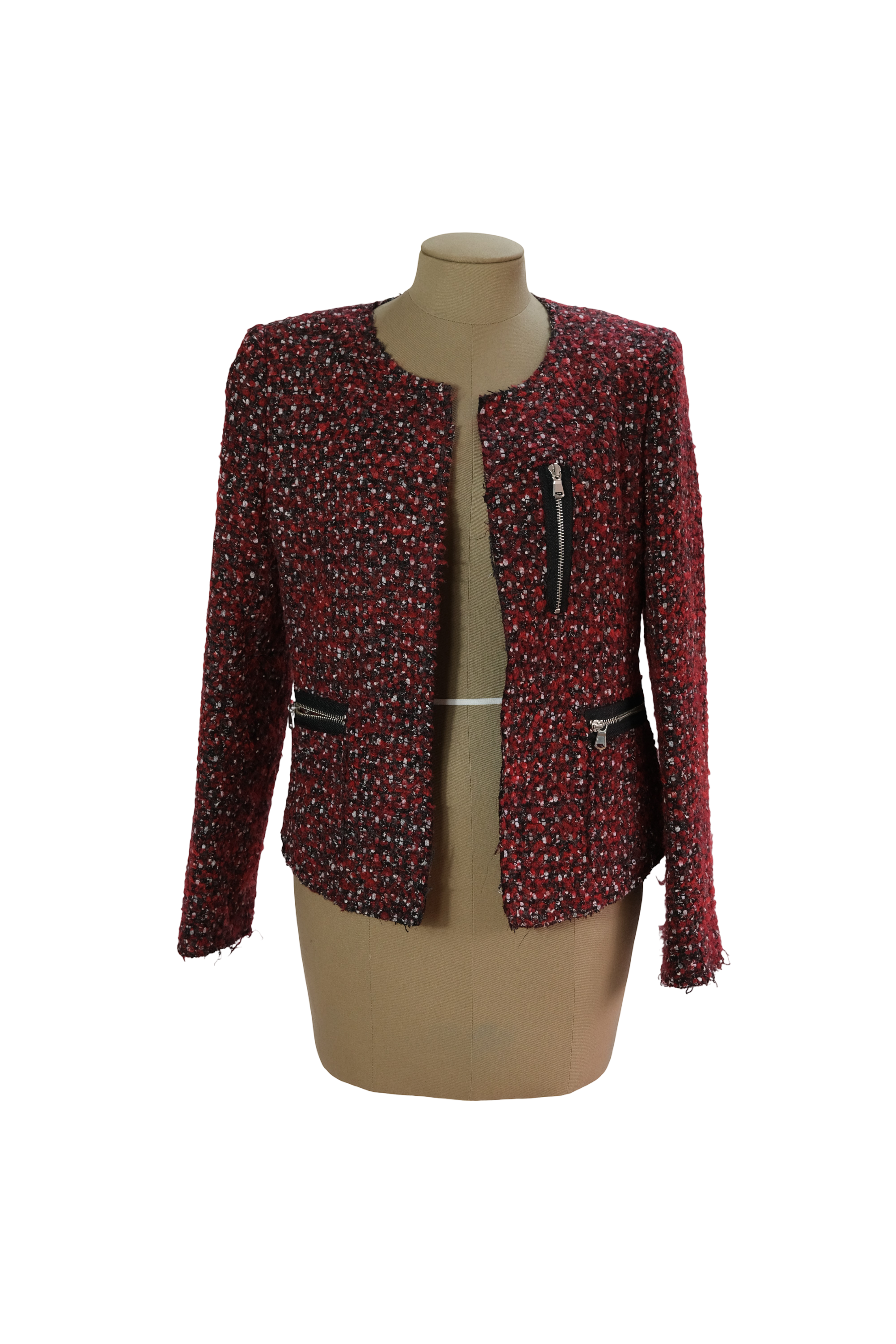 Blazer Tweed Rojo Negro