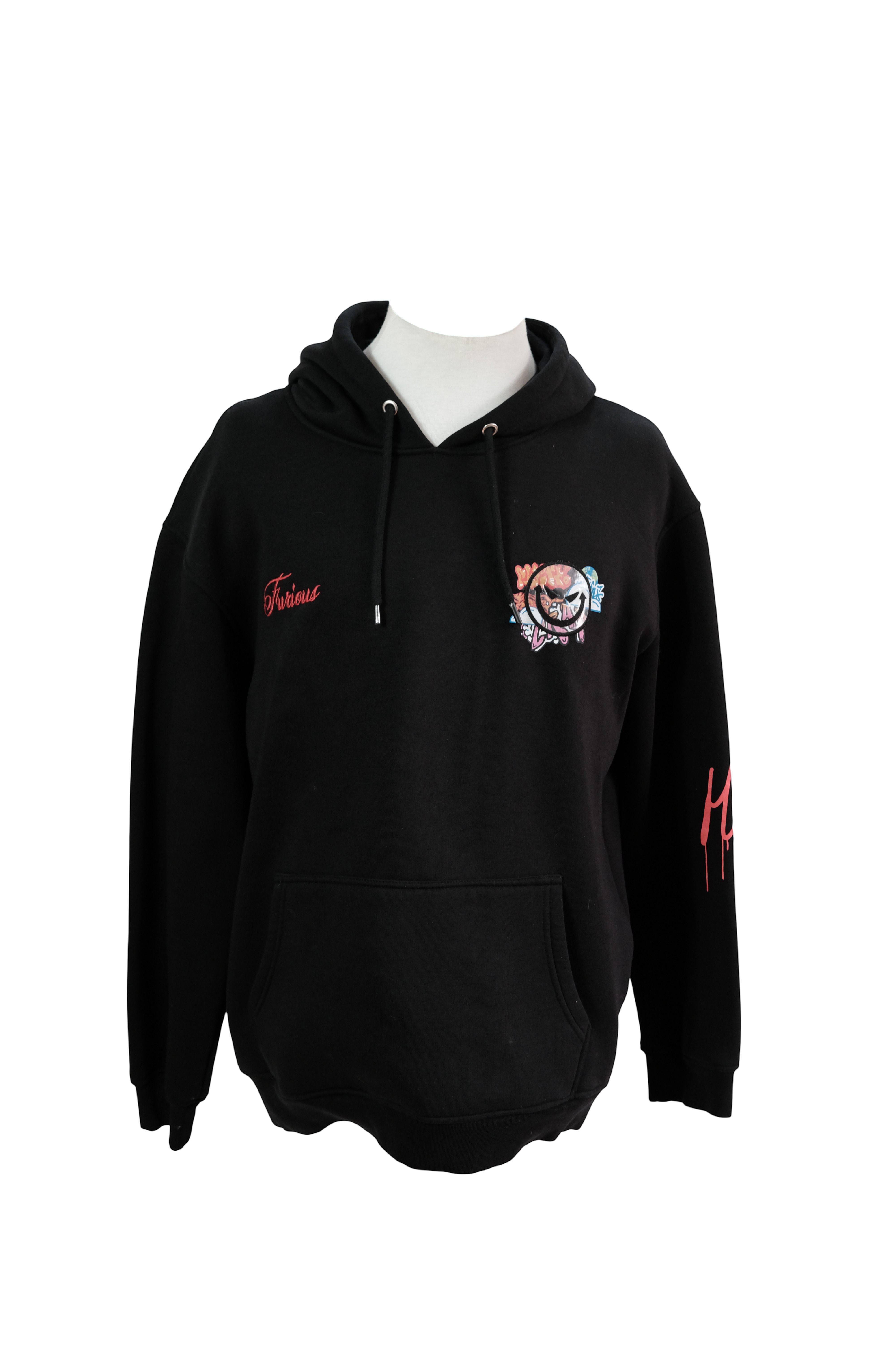 Hoodie Negro Estampado Furious
