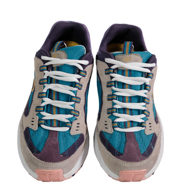 Tenis Multicolor Gris Suela Rosada