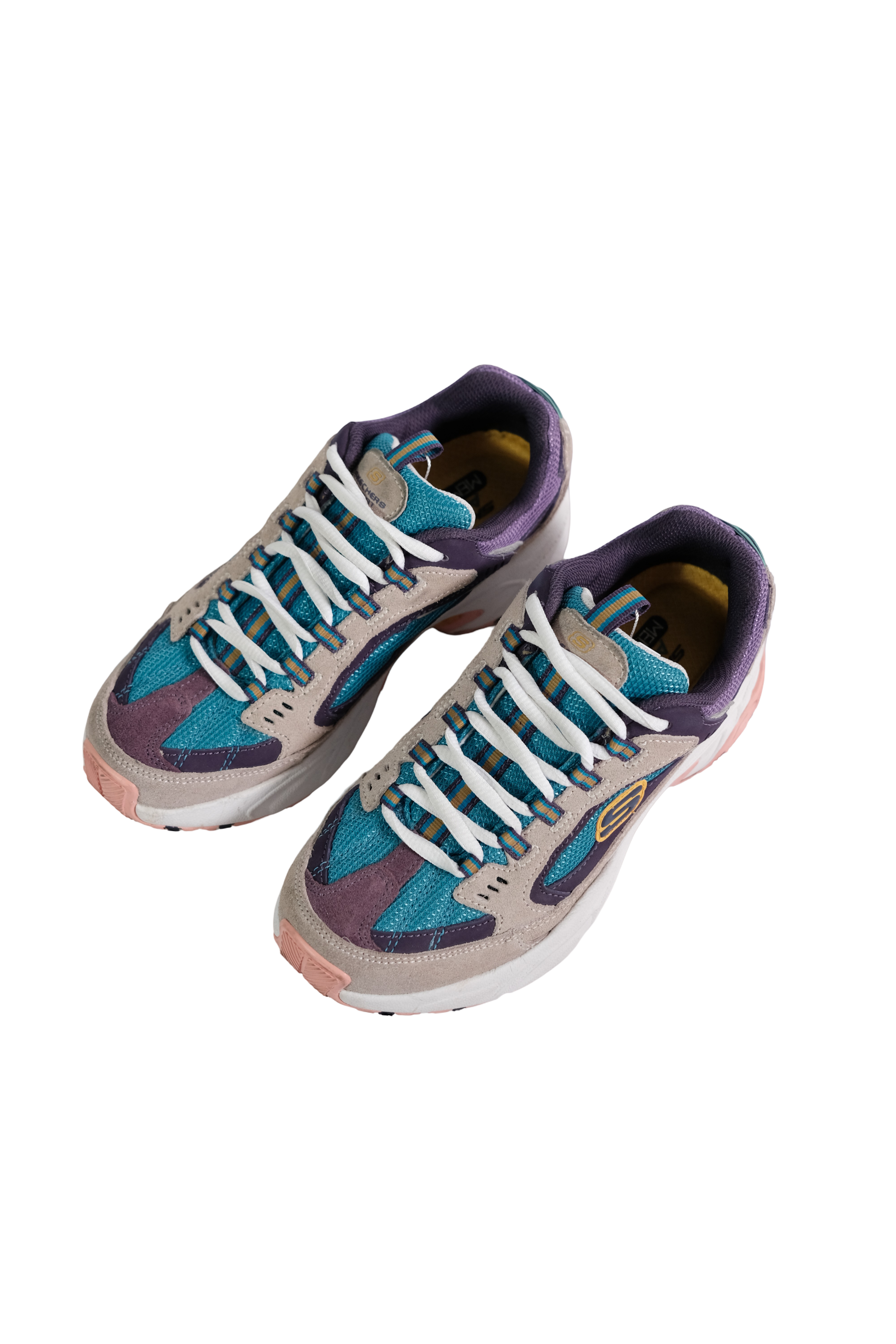 Tenis Multicolor Gris Suela Rosada