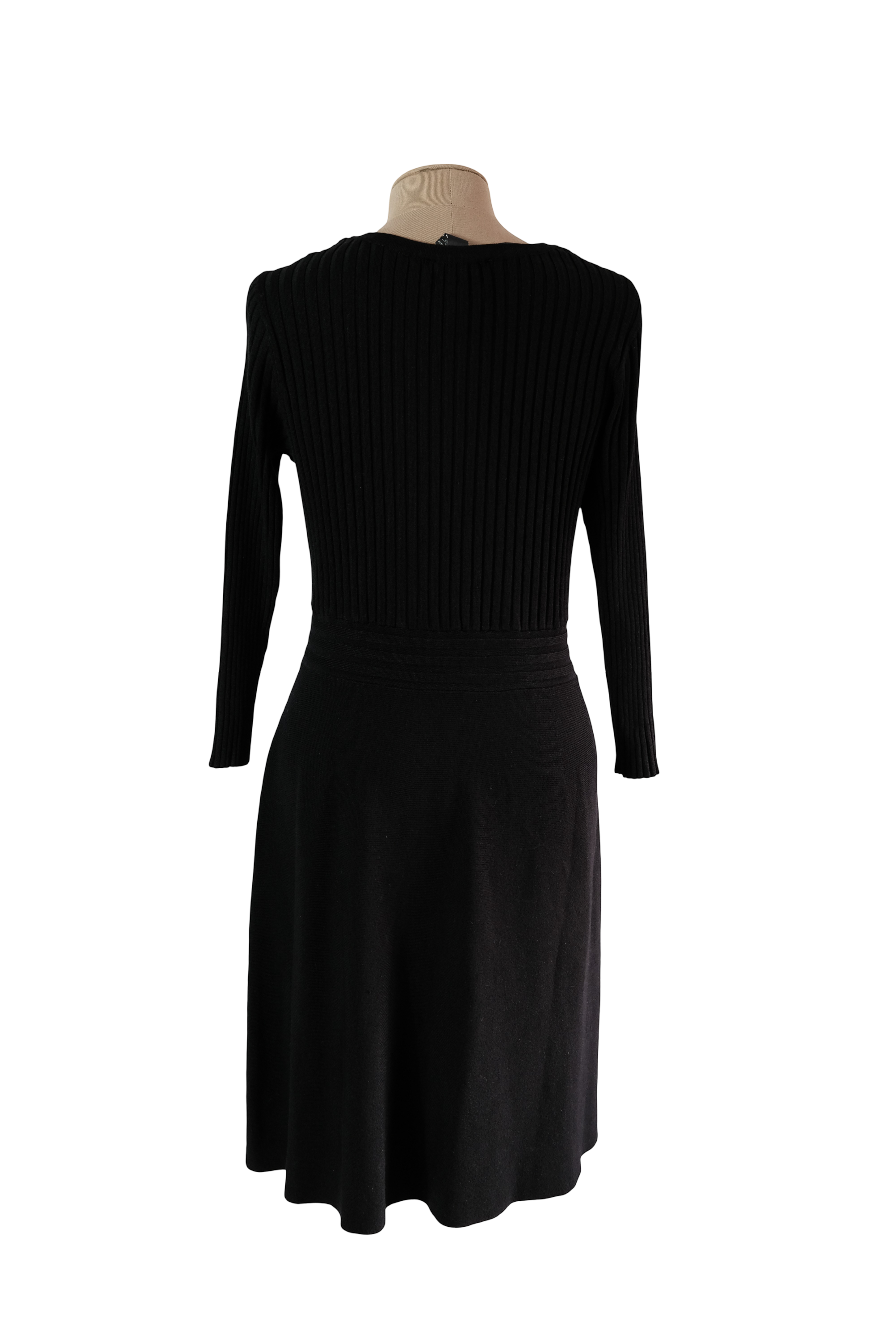 Vestido Negro Cremallera Dorada