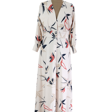 Vestido Beige Estampado Quimeras