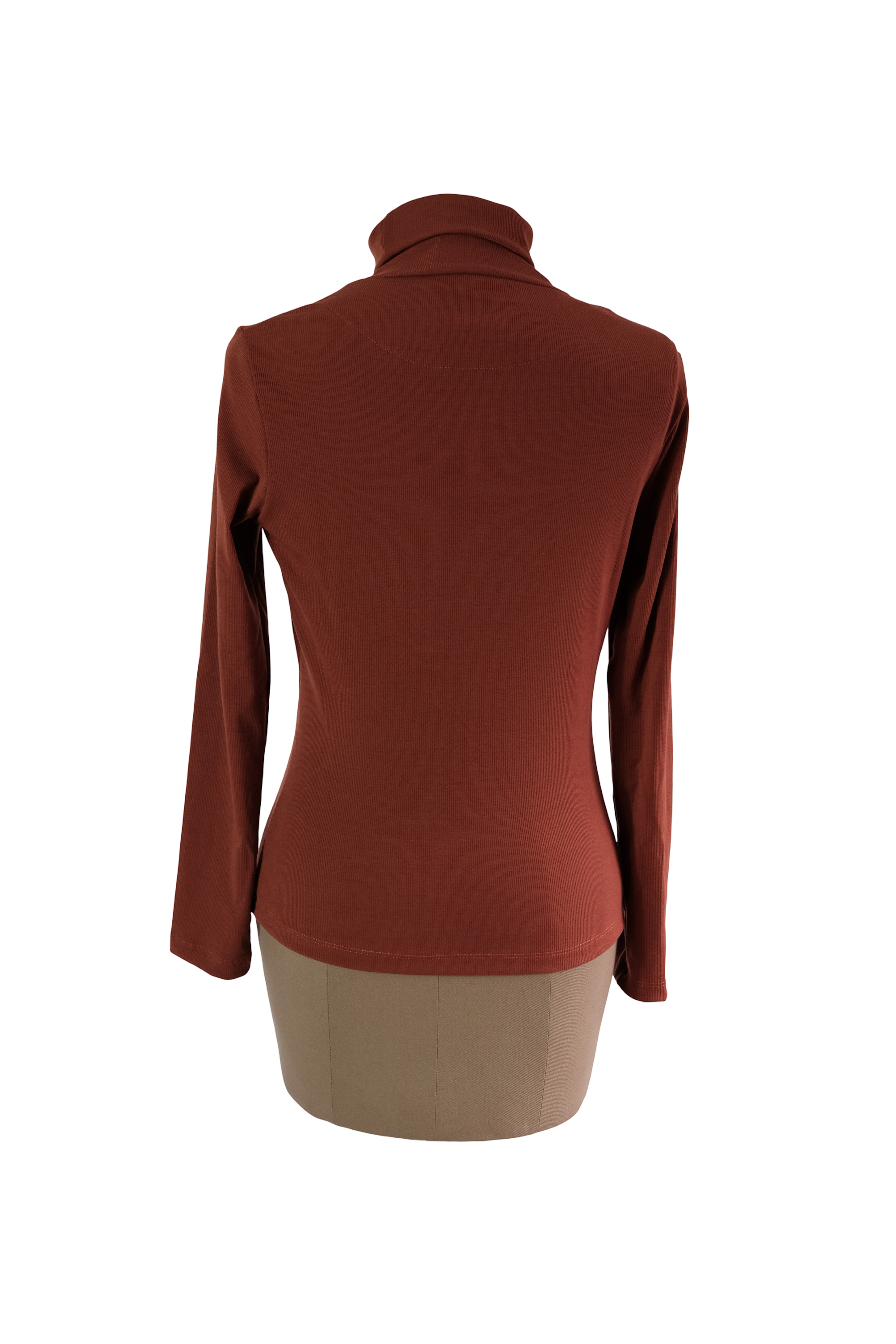Blusa Cuello Tortuga Terracota