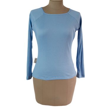 Blusa Cuello Bandeja Baby Blue