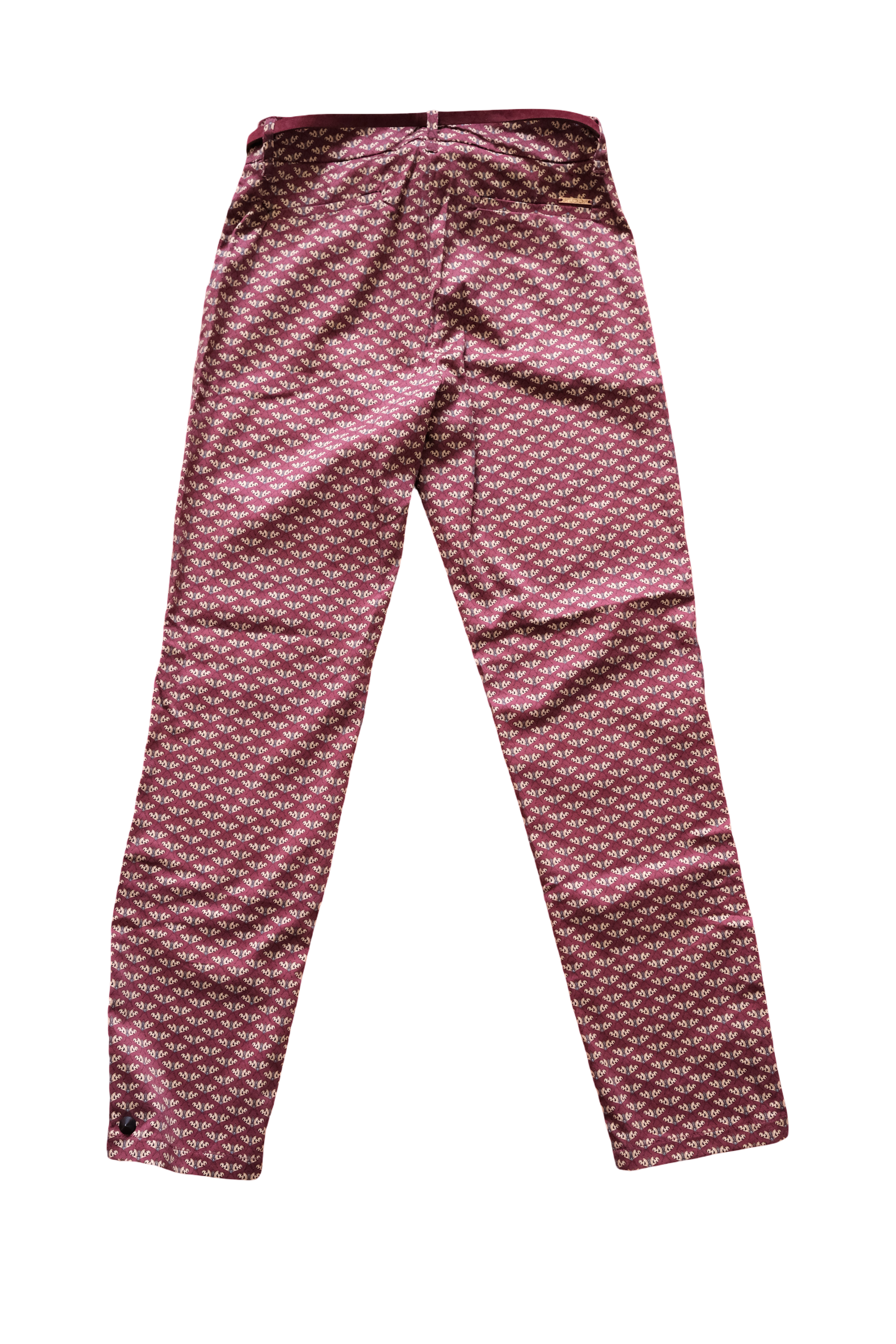 Pantalón Vinotinto Mariposas Doradas