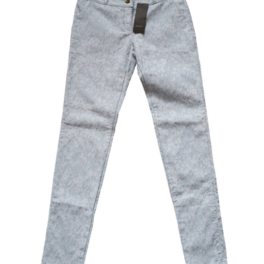 Pantalón Azúl Claro Flores