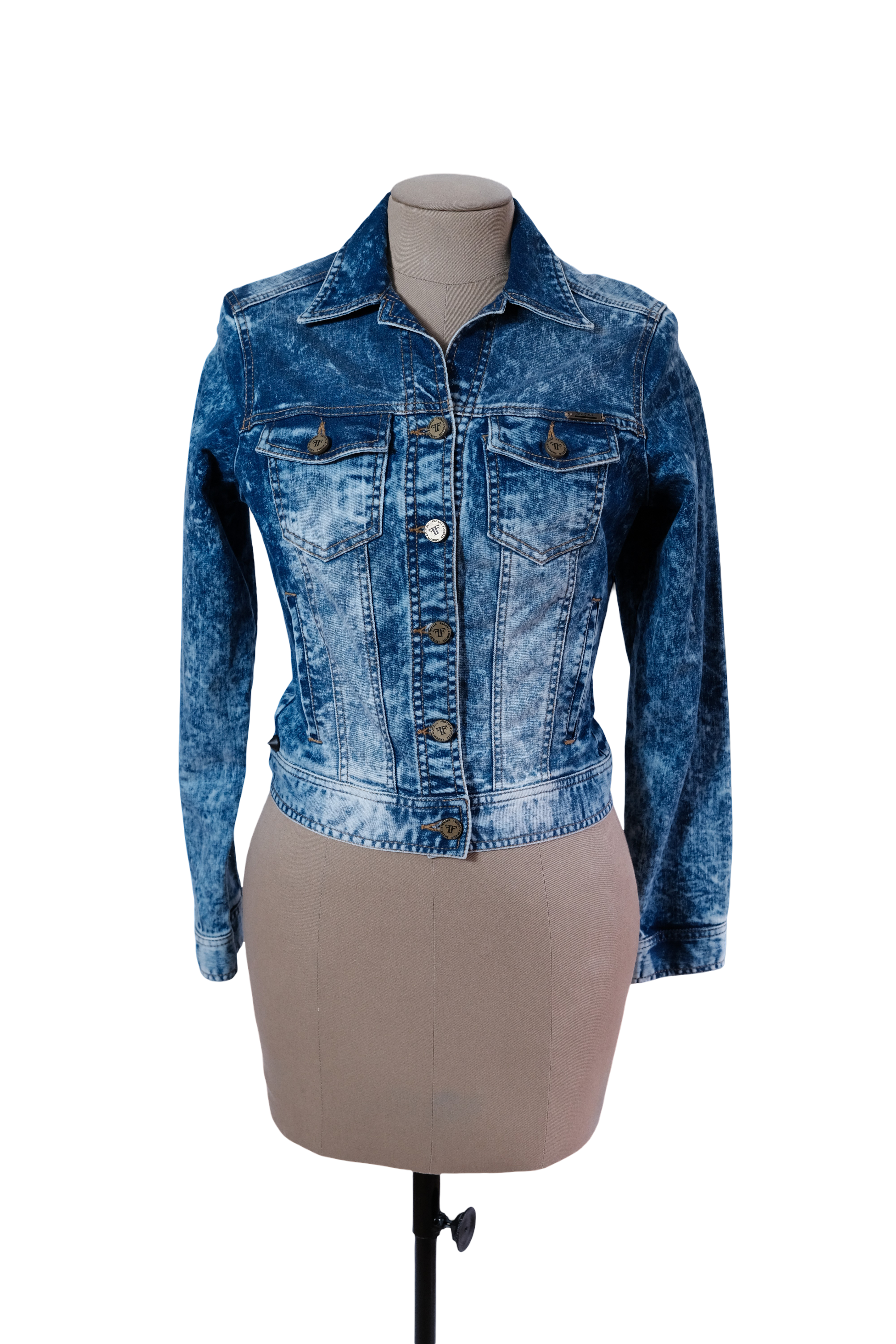 Chaqueta Azúl Denim Decolorada