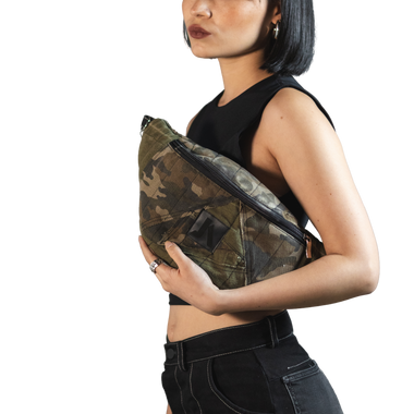 Canguro Denim Verde Estampado Militar