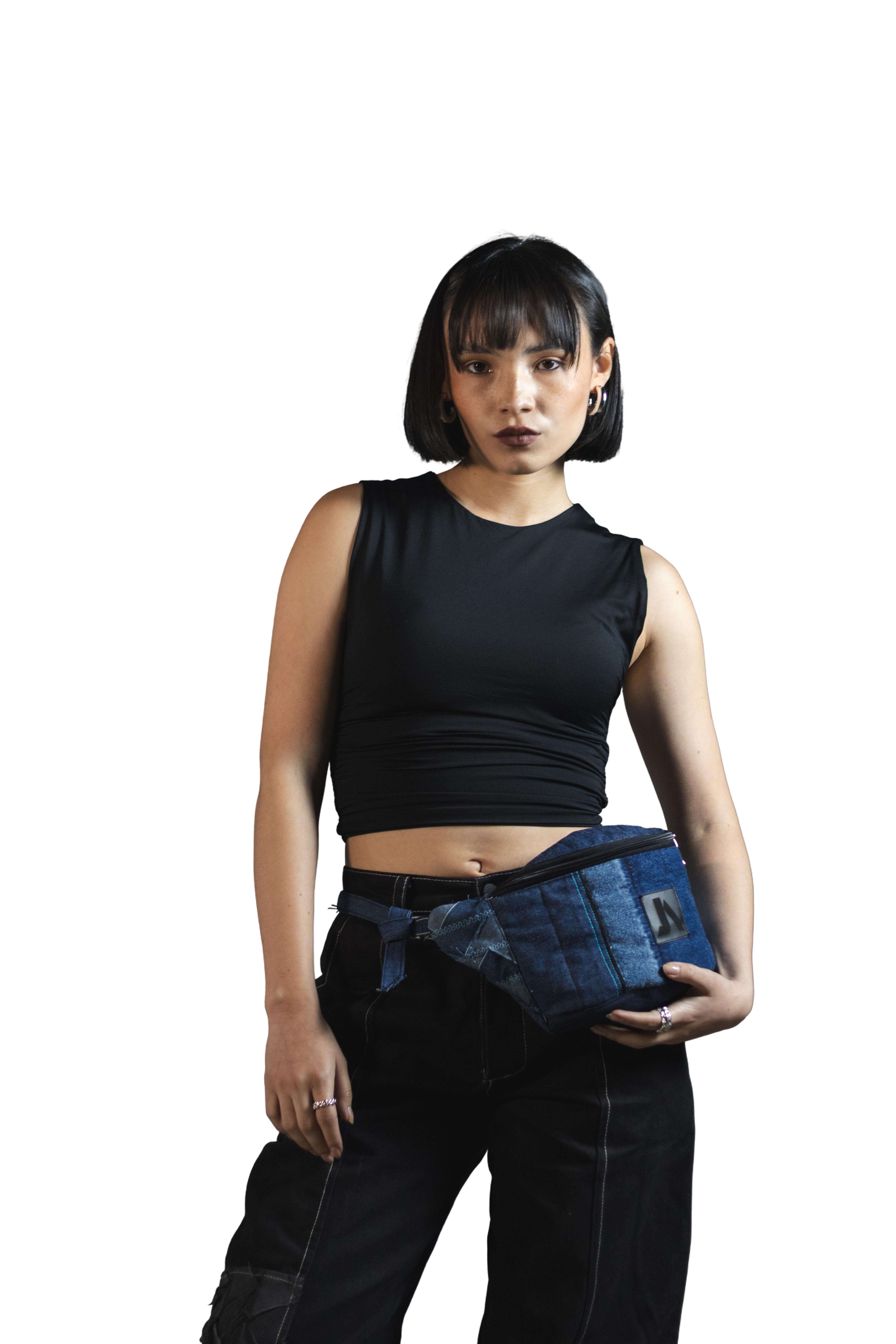 CANGURO DENIM AZUL CLARO Y OSCURO