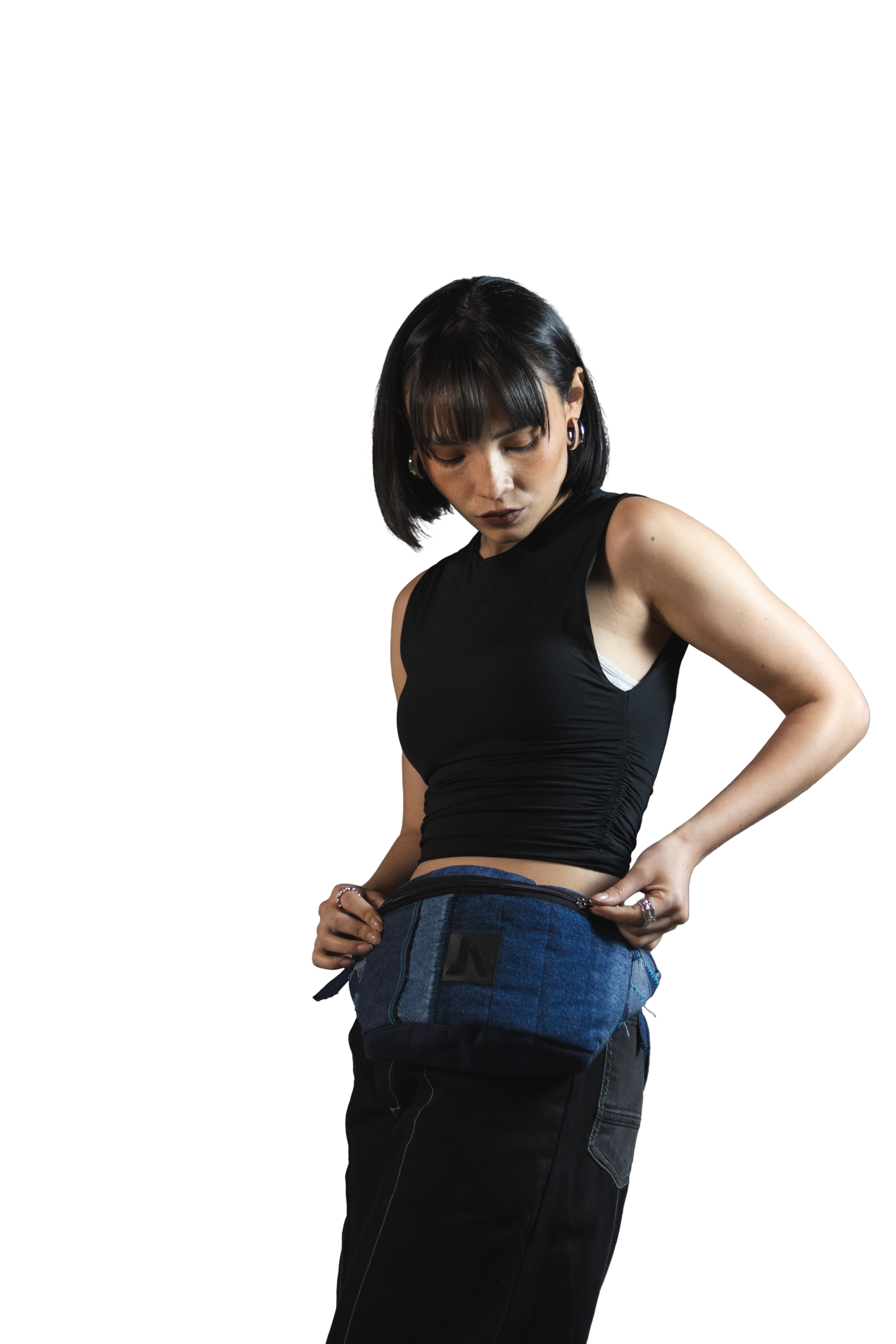 CANGURO DENIM AZUL CLARO Y OSCURO