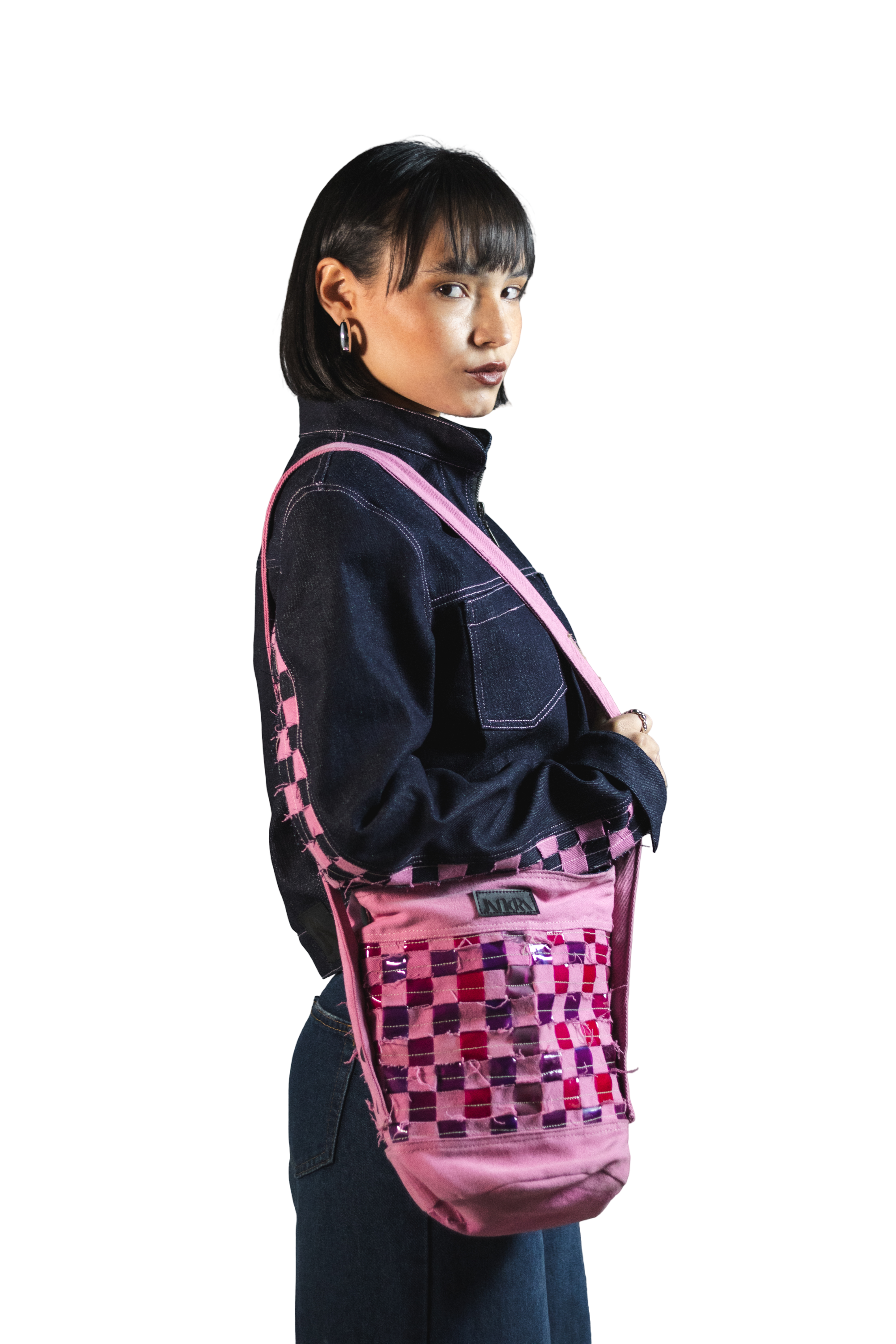 Mochila Rosada Fucsia Con Tote Bag