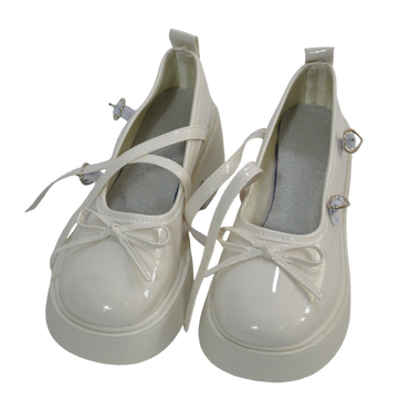 Zapatos plataforma estilo muñeca Blancos