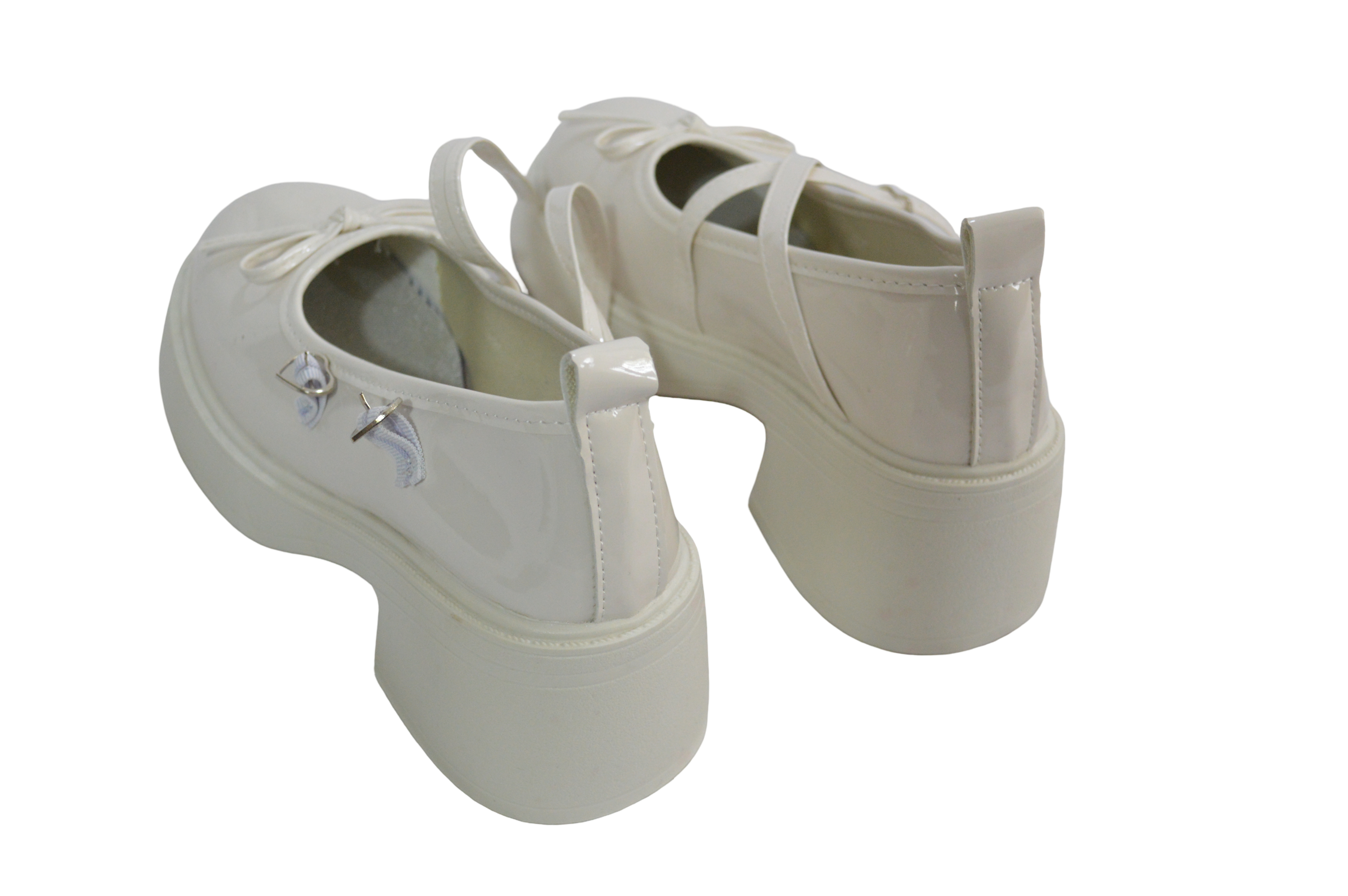 Zapatos plataforma estilo muñeca Blancos