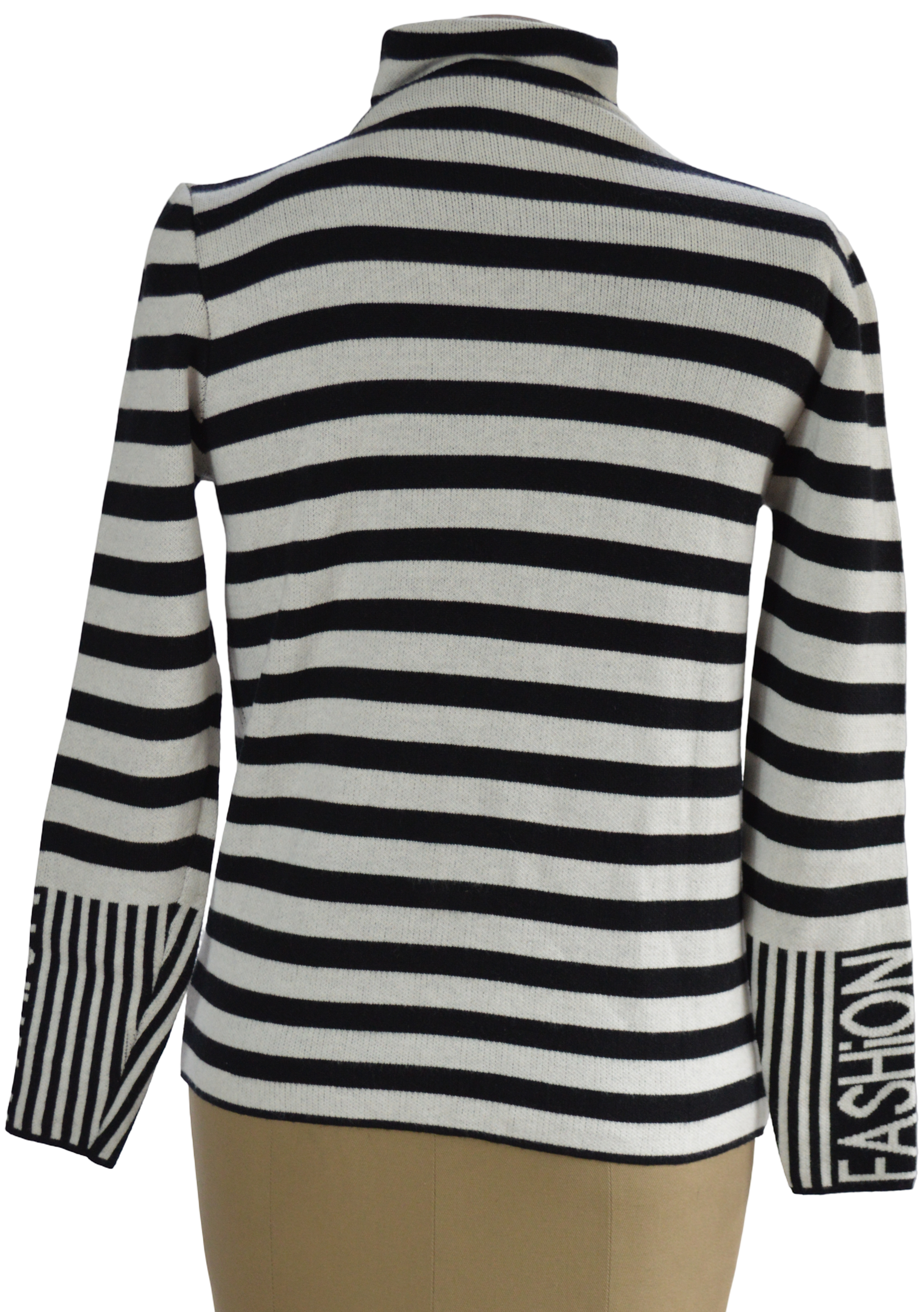 Saco Blanco Negro Rayas Talla S