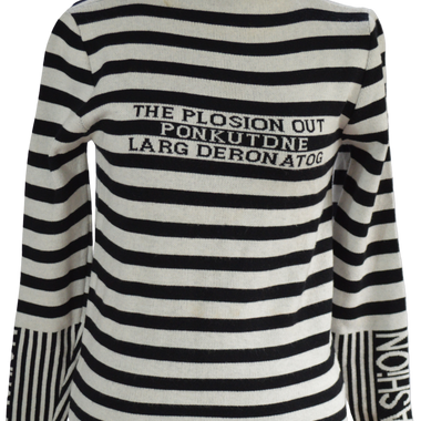 Saco Blanco Negro Rayas Talla S