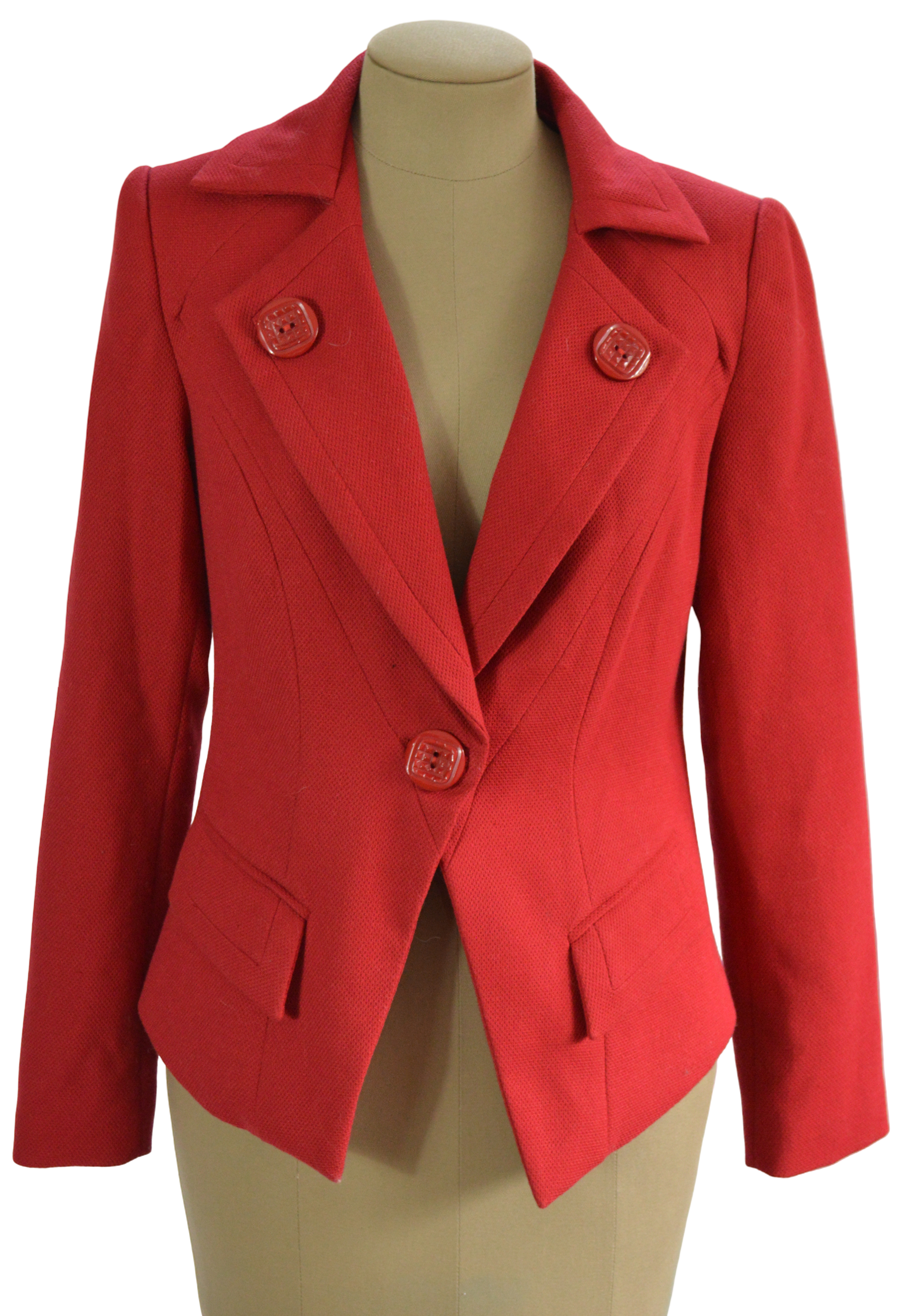 Blazer Rojo Botones Grandes Talla 8