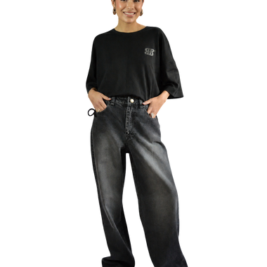 Jean Wide Leg Degradado Gris Rosado