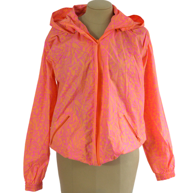 CHAQUETA ROMPEVIENTOS ESTEREO NARANJA ROSADO TALLA XL