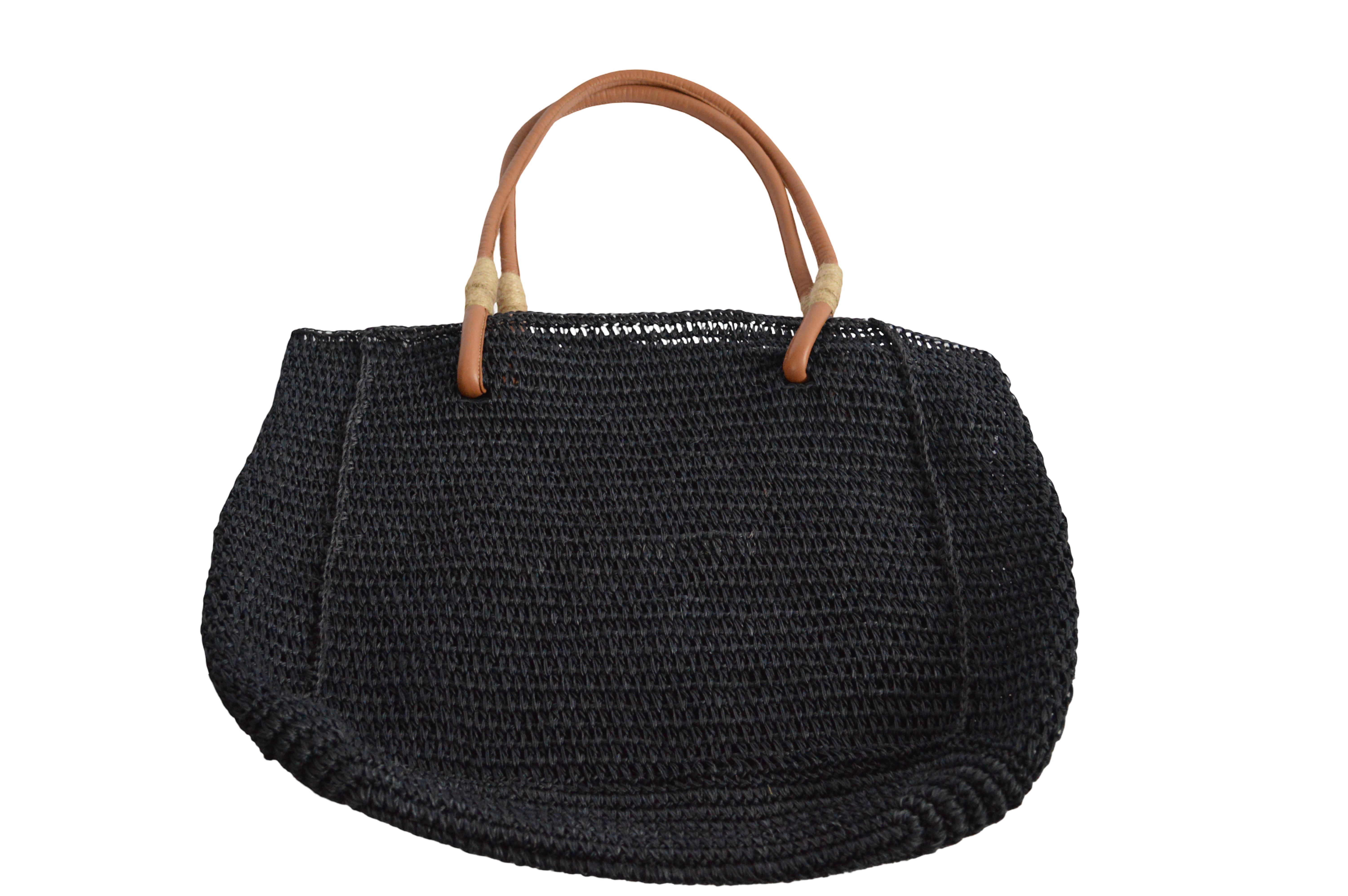 Bolso Grande Azul Oscuro Tejido Verano