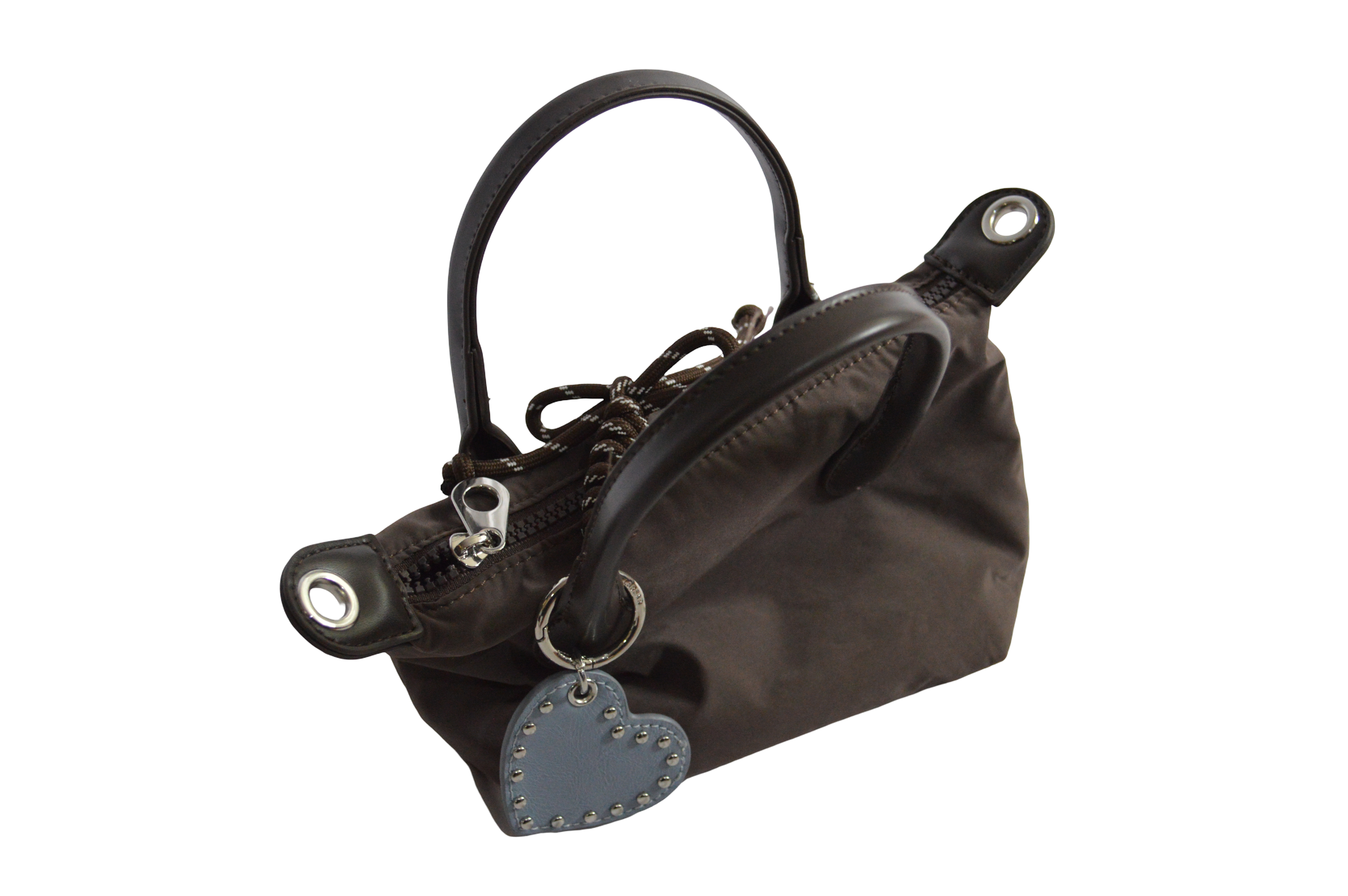 Bolso Pequeño Cafe Oscuro Charm Corazón