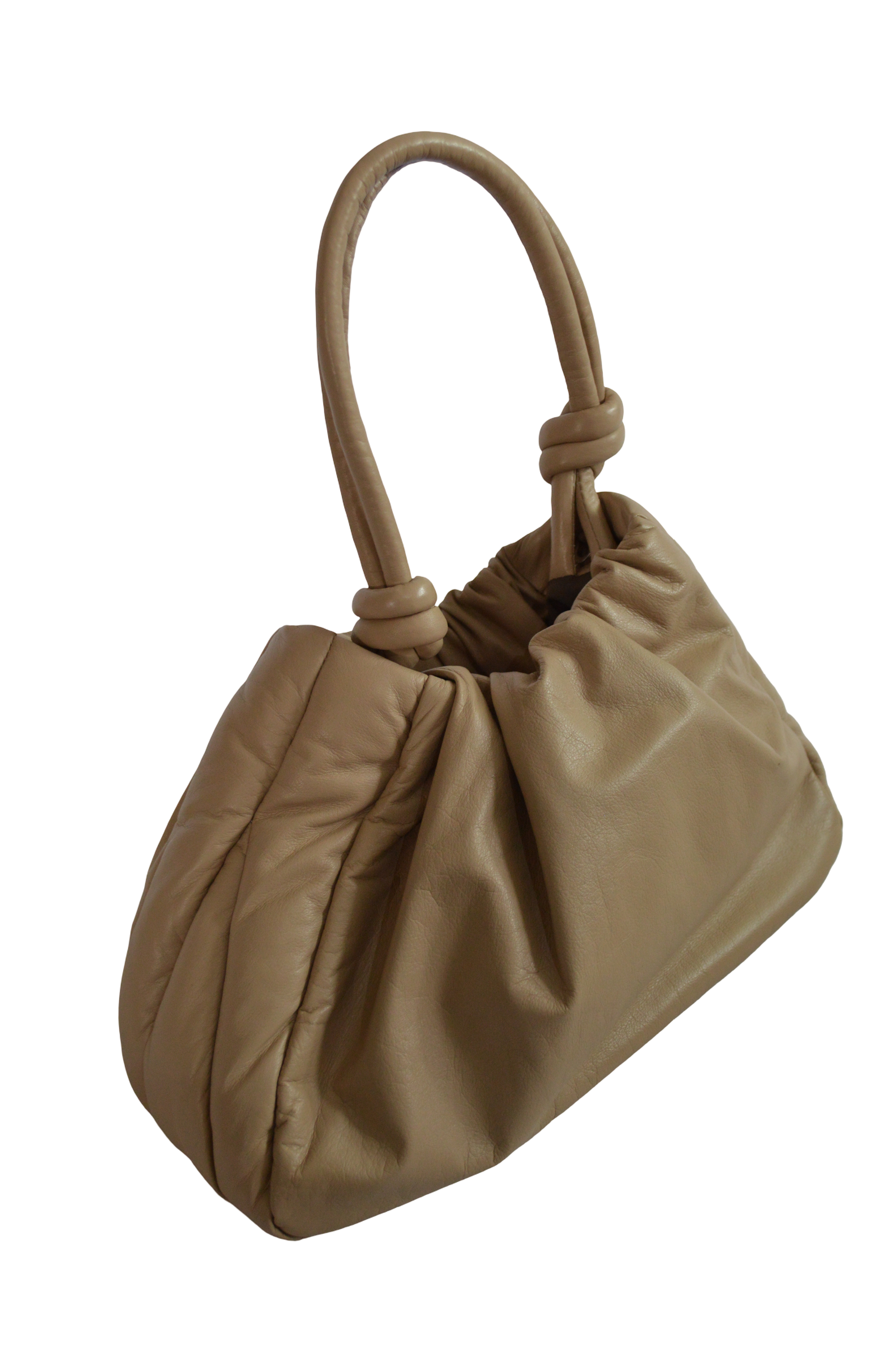 Bolso Pequeño Camel Recogido