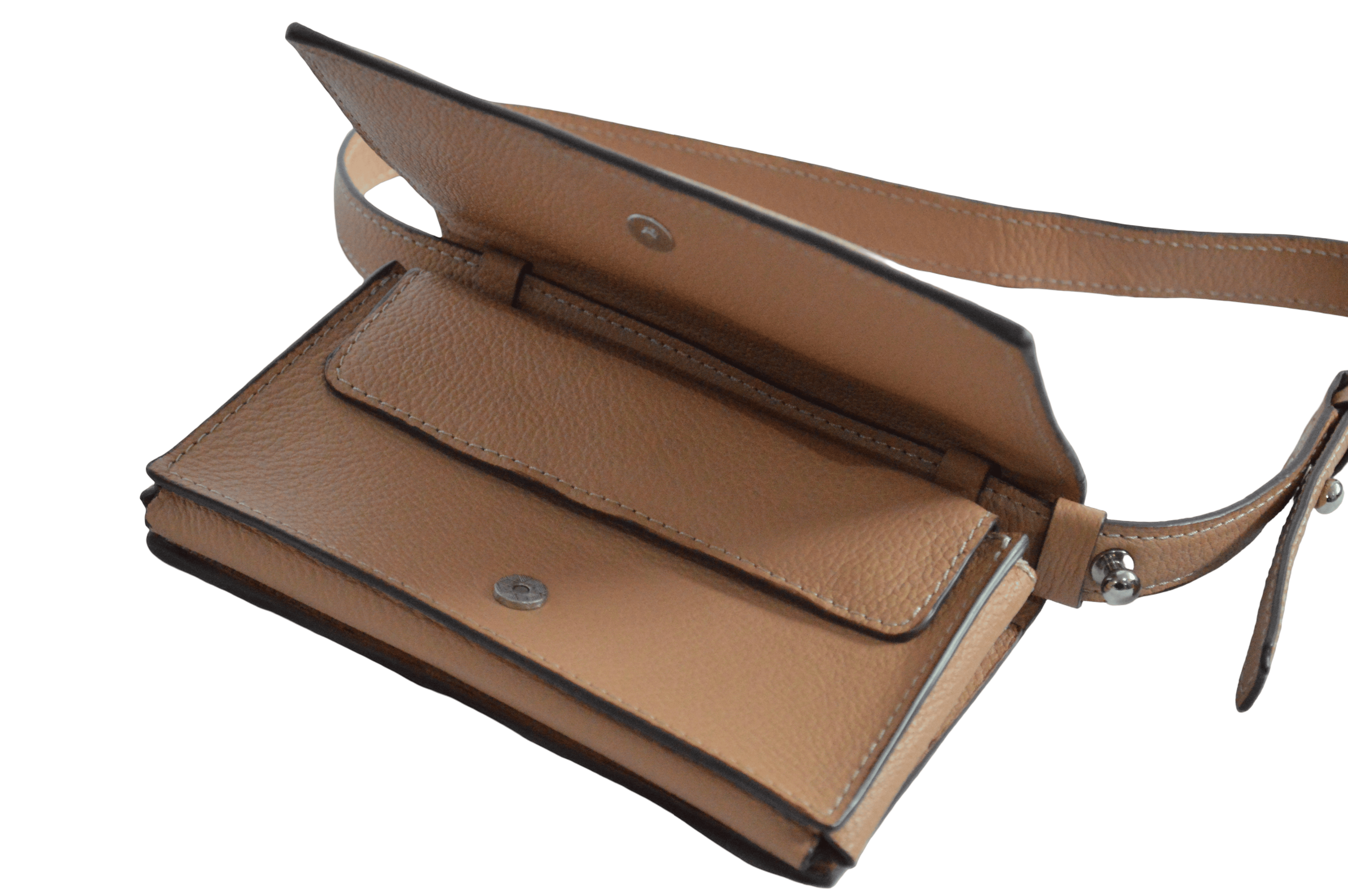 Bolso Tipo sobre Pequeño Con Cuerda Larga Camel Lauval