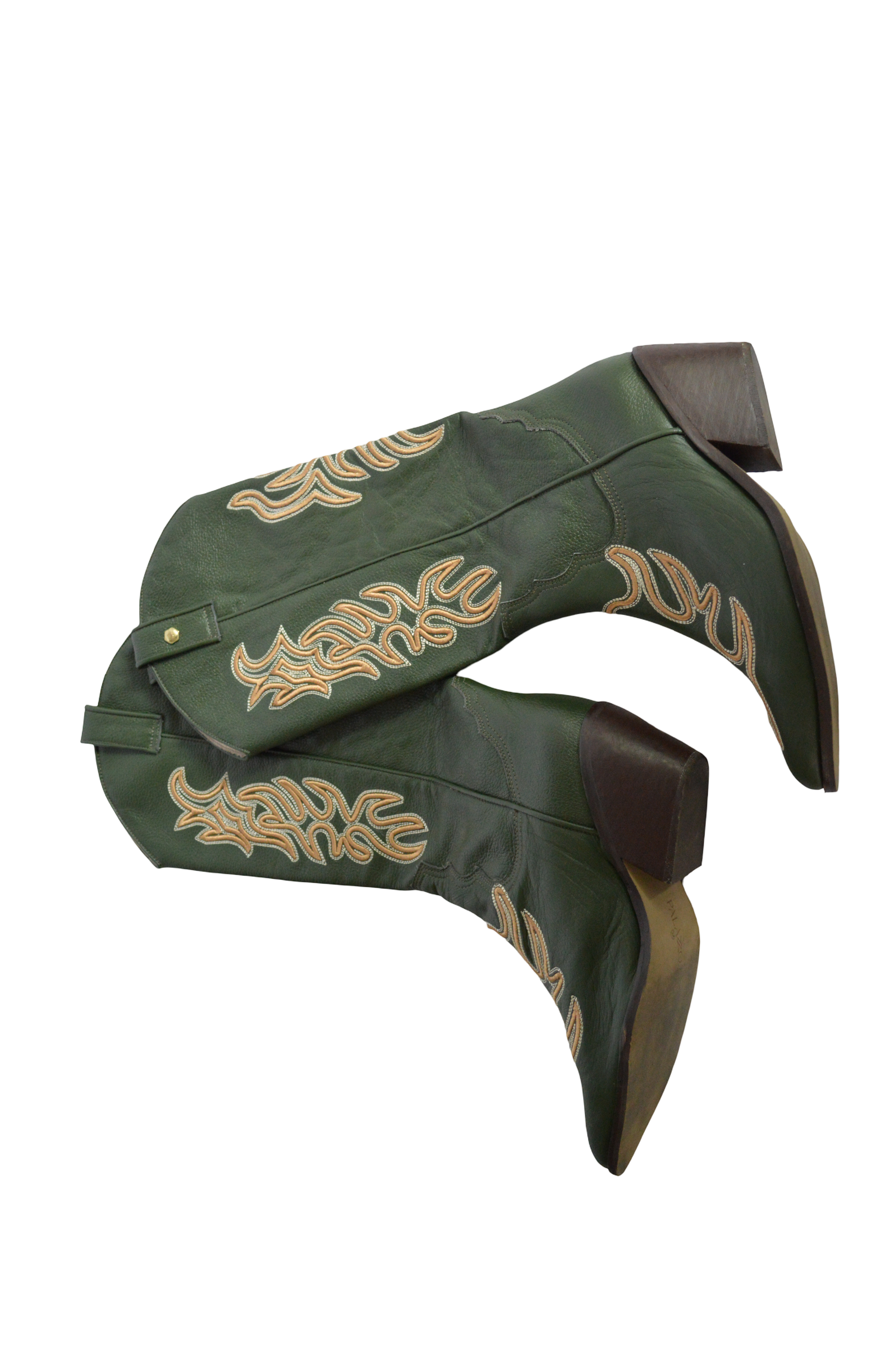 Botas Texanas Caña Alta Verde Talla 38
