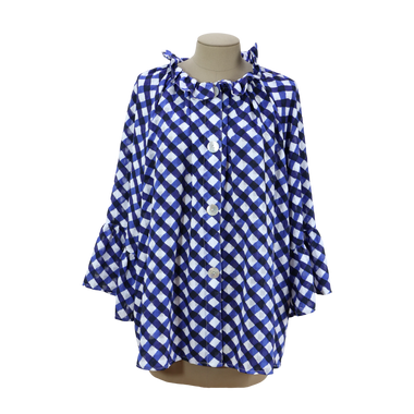 Blusa Cuadros Azul Talla 2XL